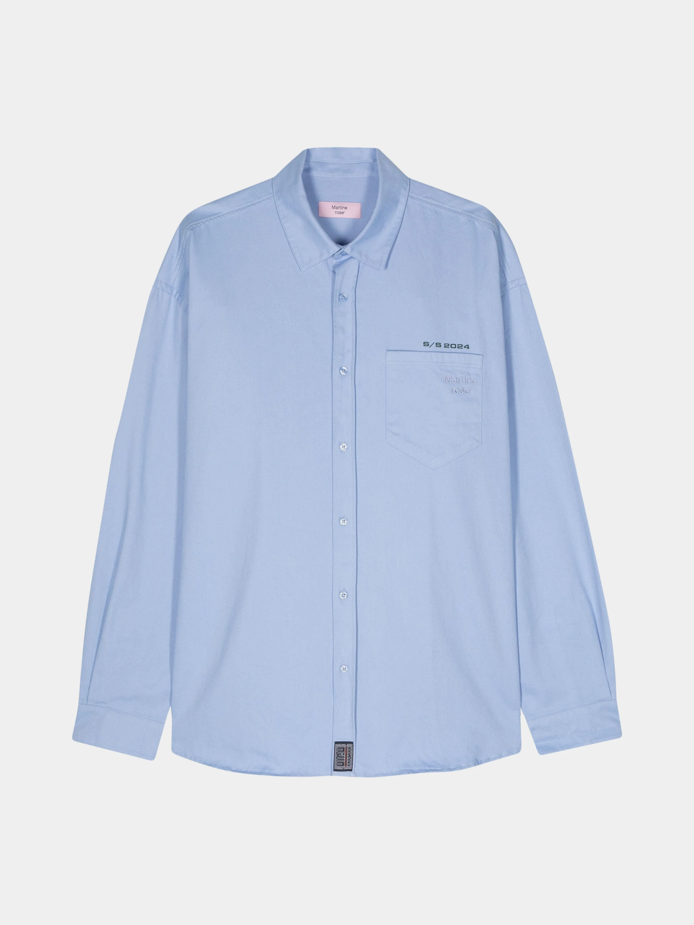 Рубашка Martine Rose Long Sleeve Overshirt Pale Blue