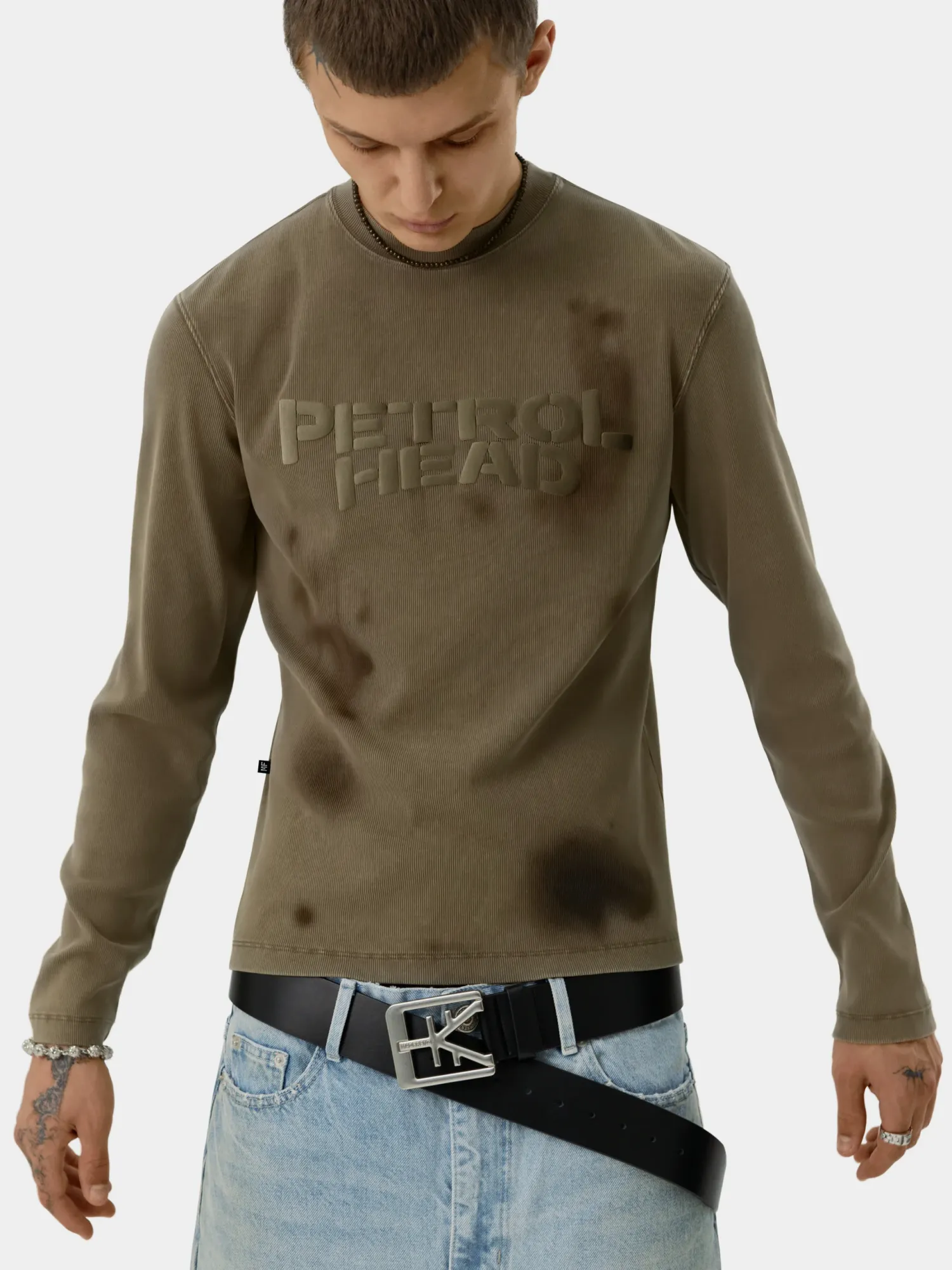 Лонгслив MADFRENZY PETROL HEAD Brown