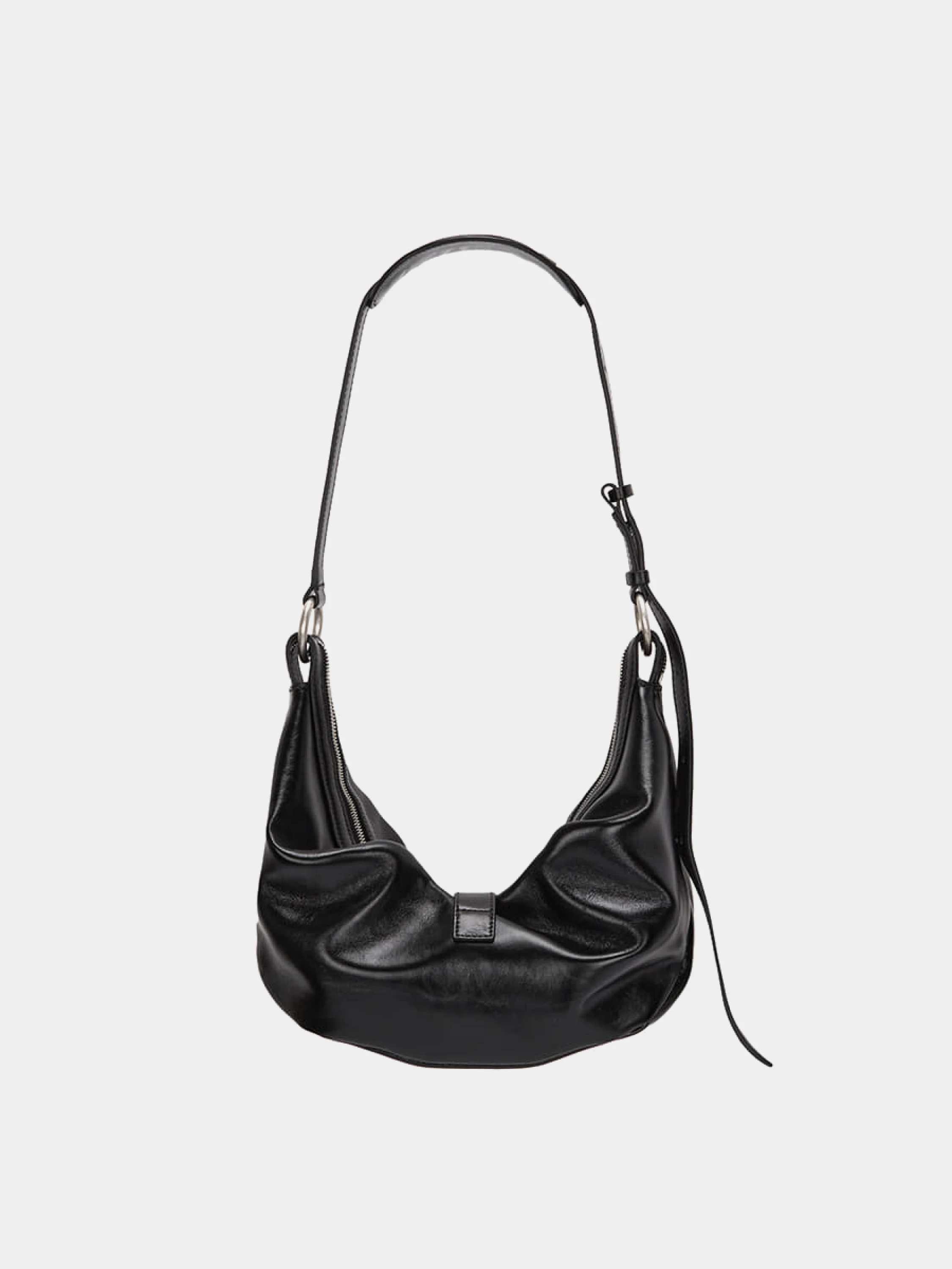 Сумка MARGESHERWOOD Belted Hobo Medium Black Glossy Plain