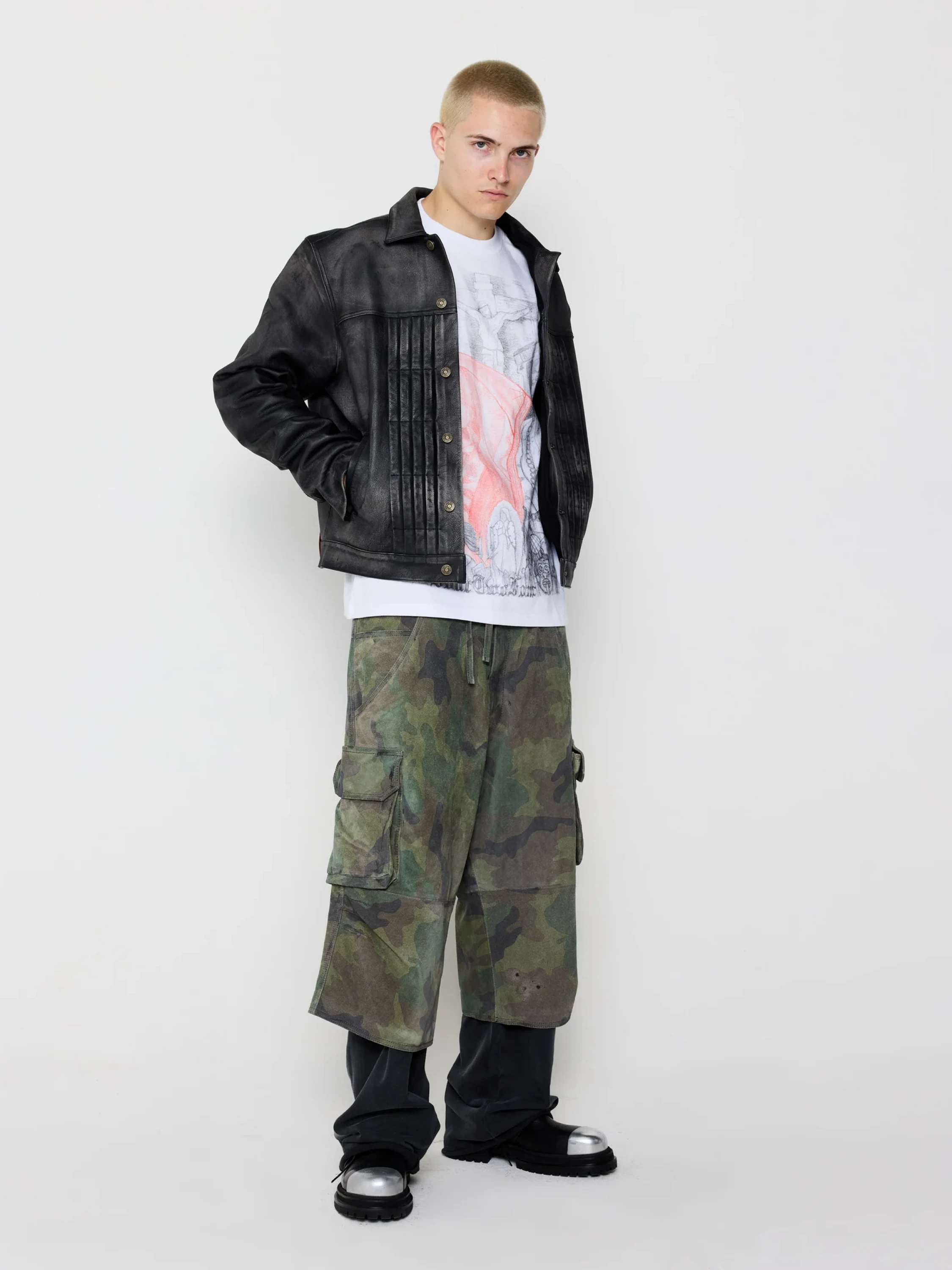 Футболка 424 Loose T-shirt Valentina Death White
