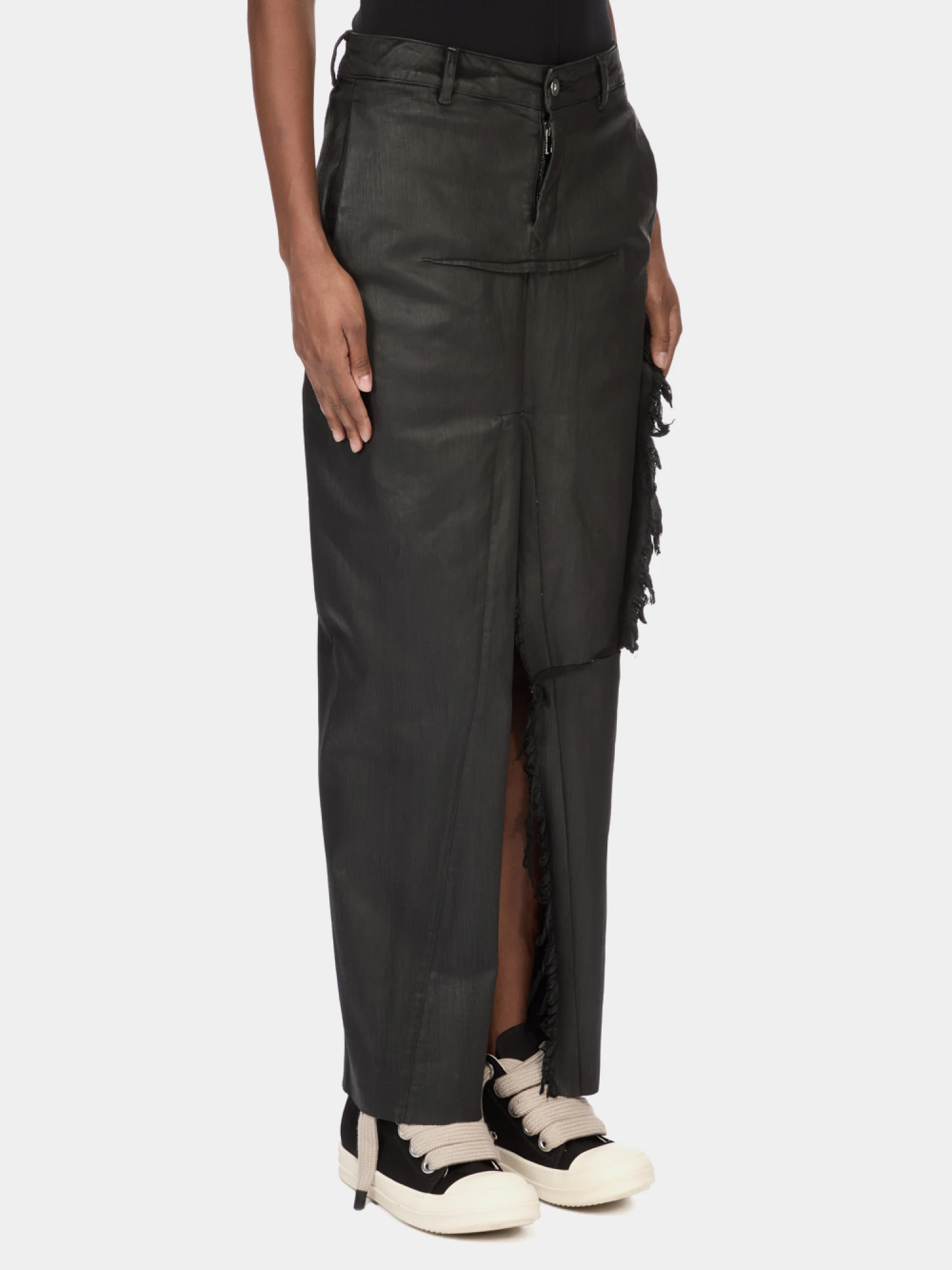 Женская юбка RICK OWENS DRKSHDW Denim Sliced Black