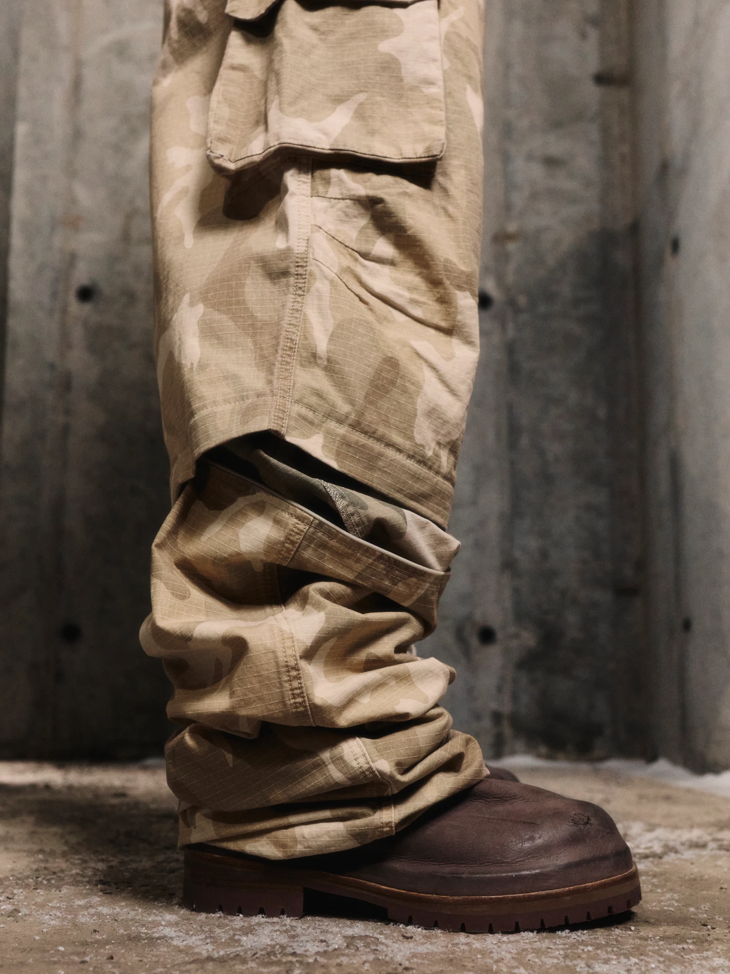 Брюки 424 Cargo Detachable Bermudas Washed Sand Camo Stone