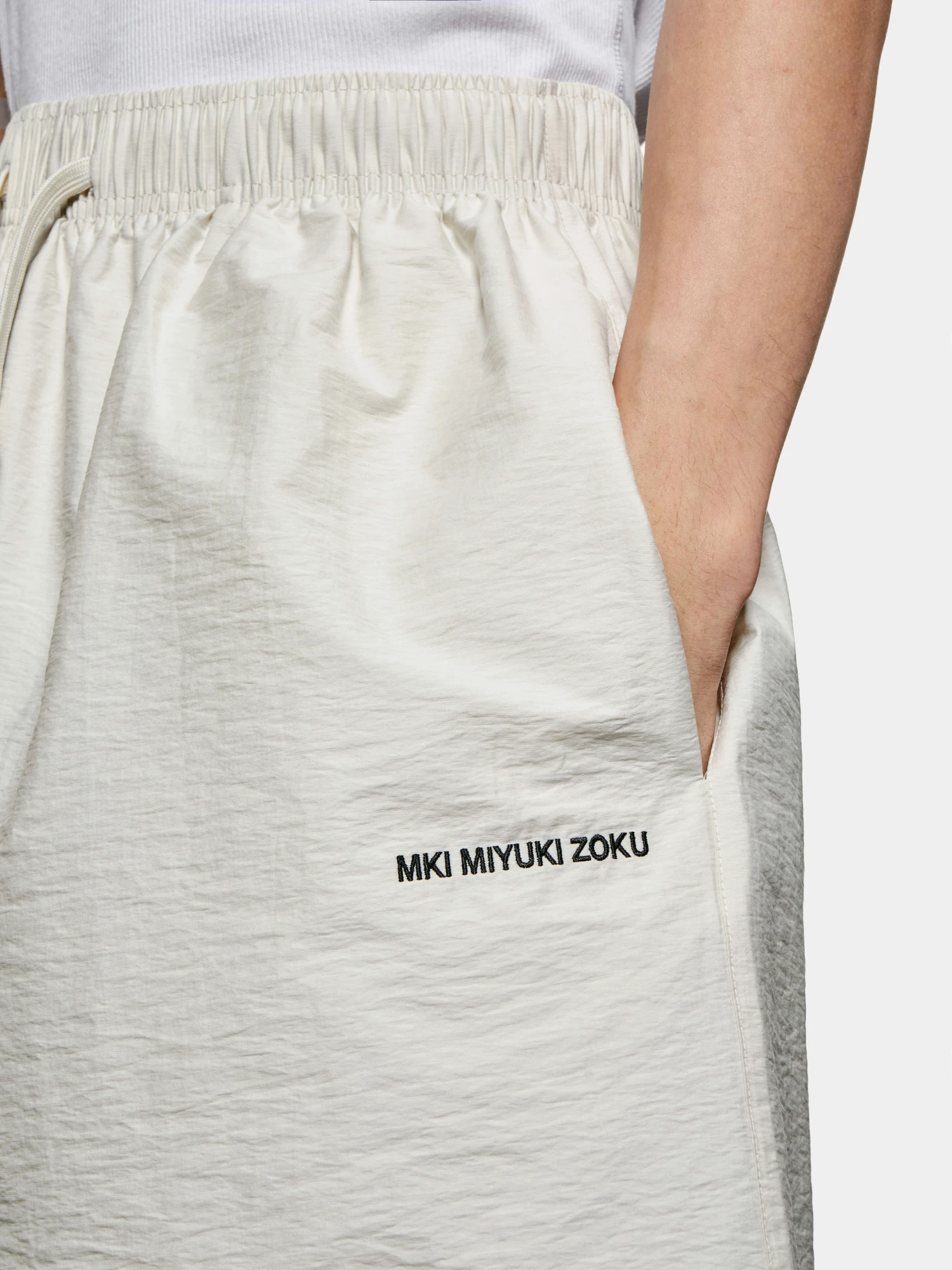 Шорты MKI MIYUKI ZOKU Washed Cotton Nylon Bone