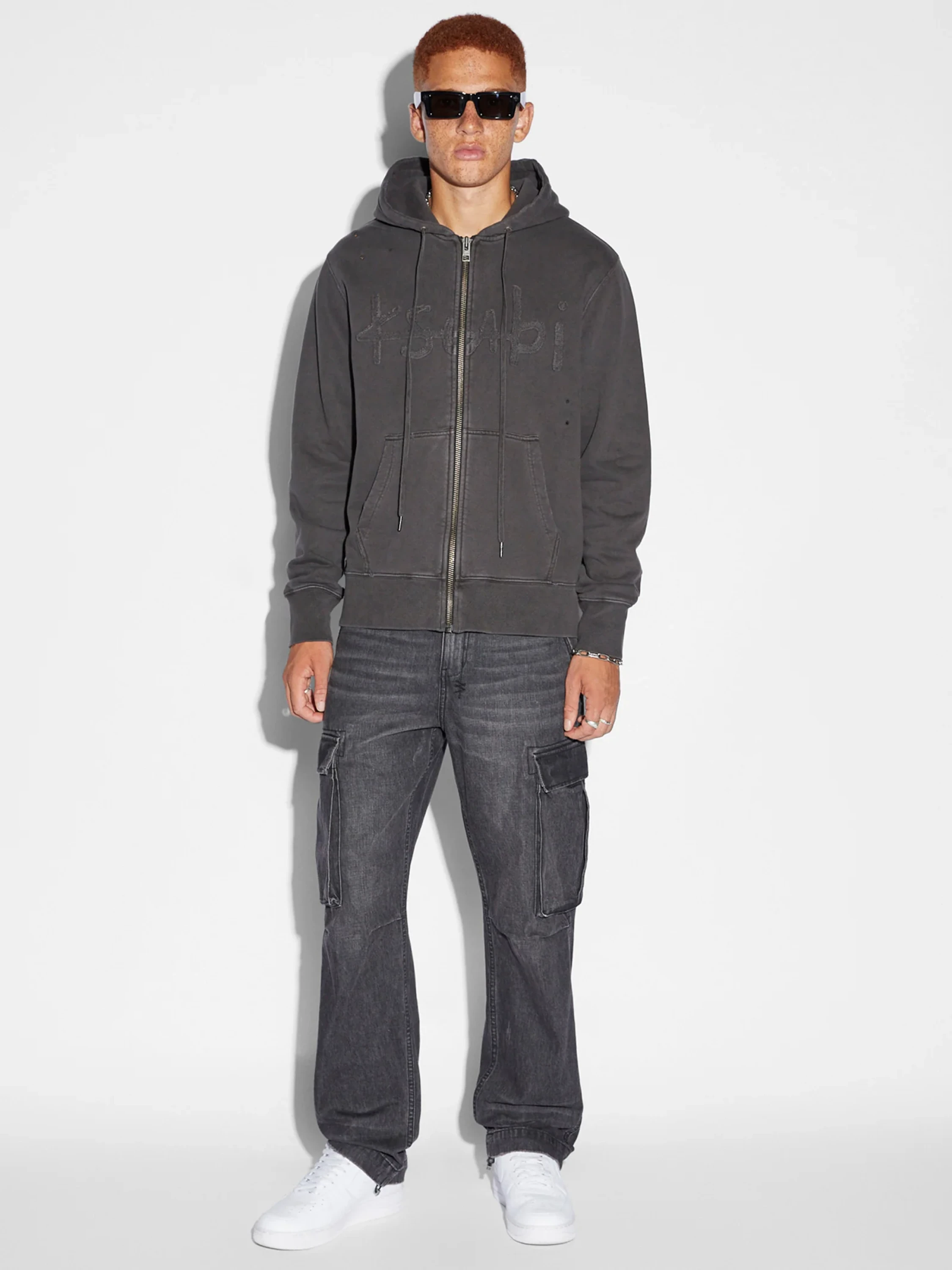 Зип-худи Ksubi Kash Thru Hoodie Faded Black