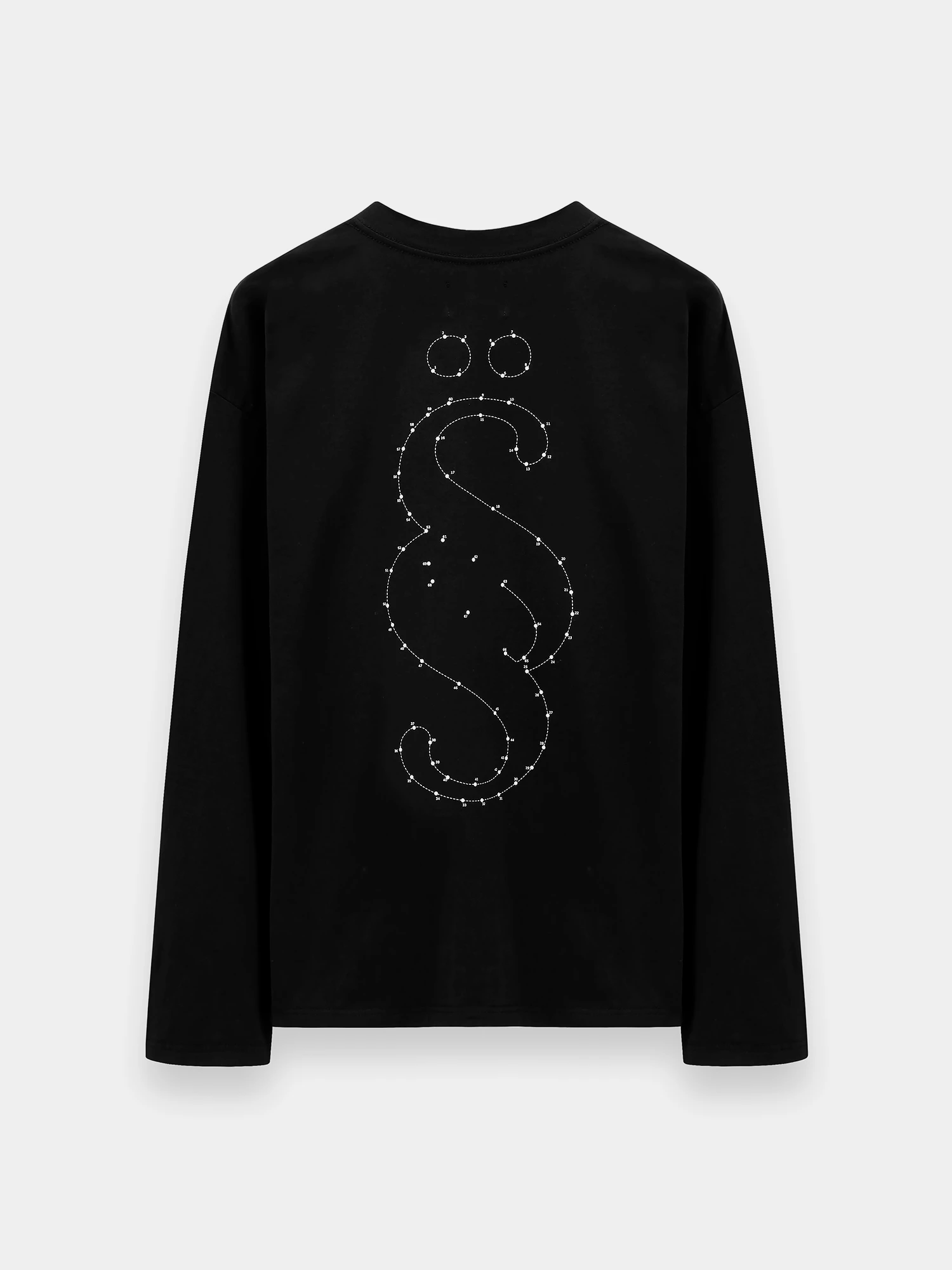 Лонгслив Studio Slow X ÖMANKÖ Dot-To-Dot LS Tee Black