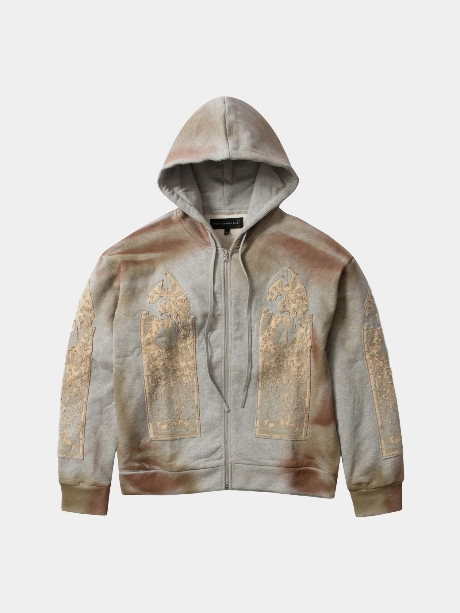 Зип-худи WHO DECIDES WAR Signature Mechanic Vintage Grey