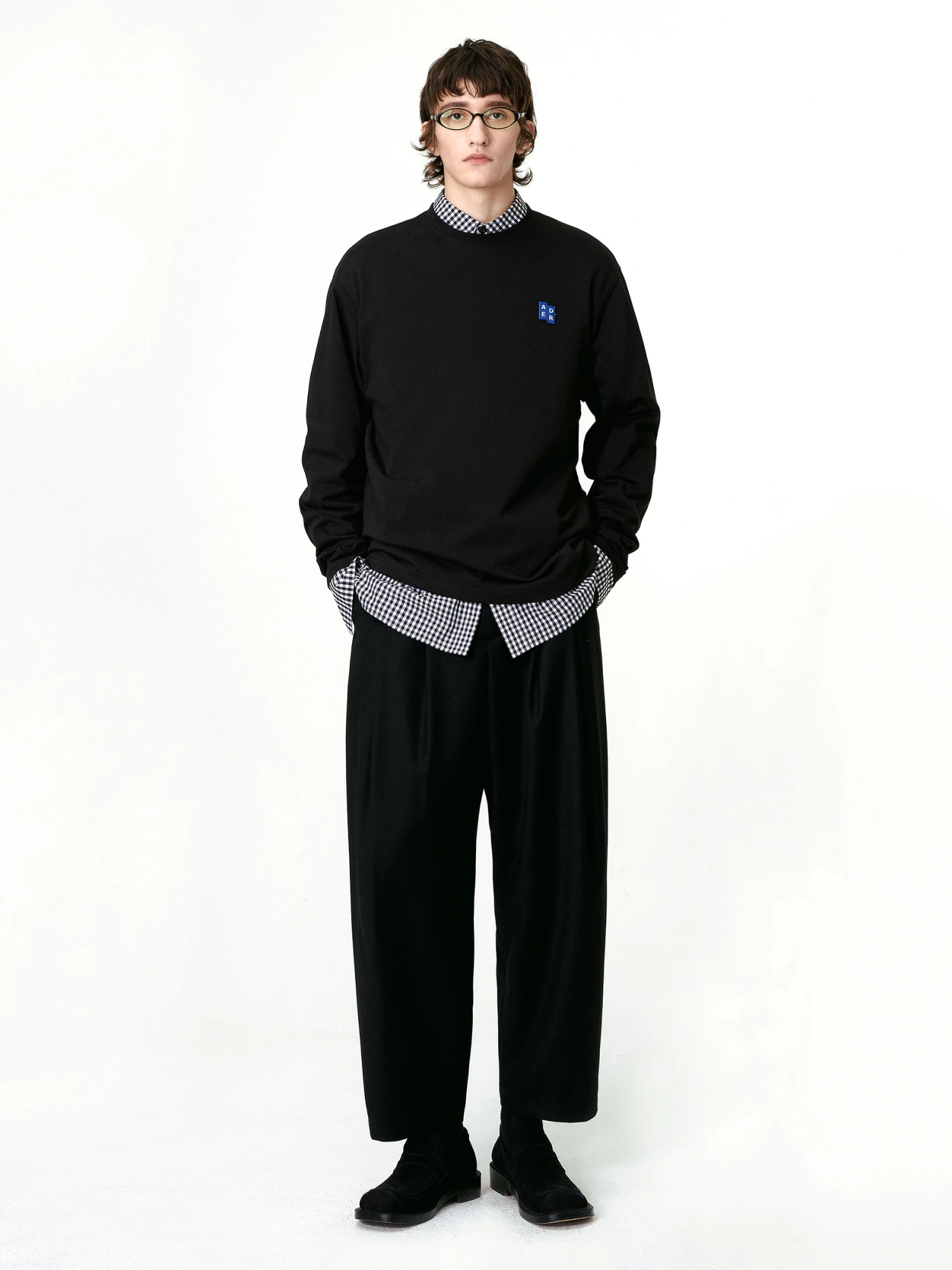 Лонгслив ADERERROR Sig; BL Tag L/S 01 Black