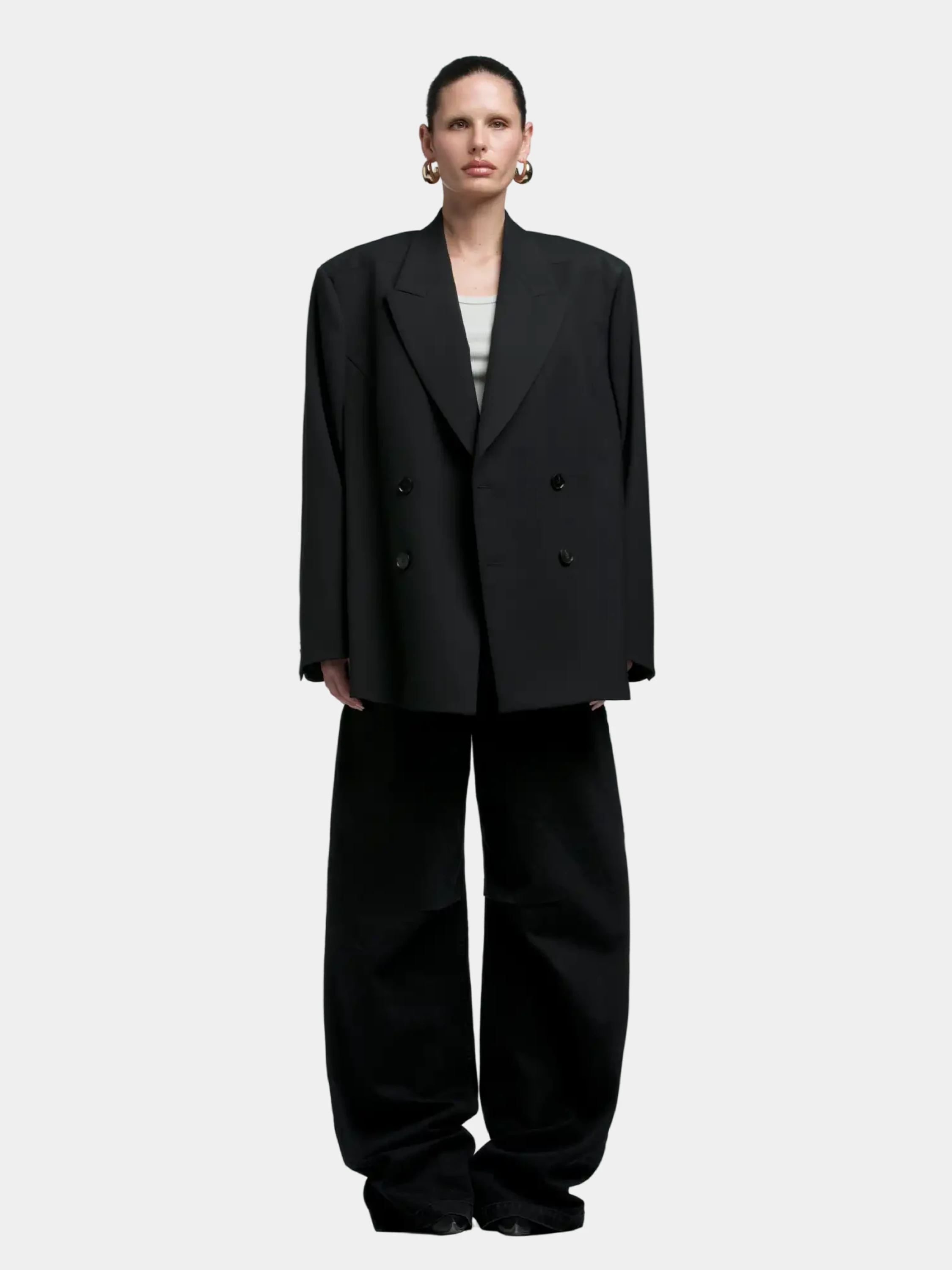 Пиджак entire studios Double Breasted Blazer Black