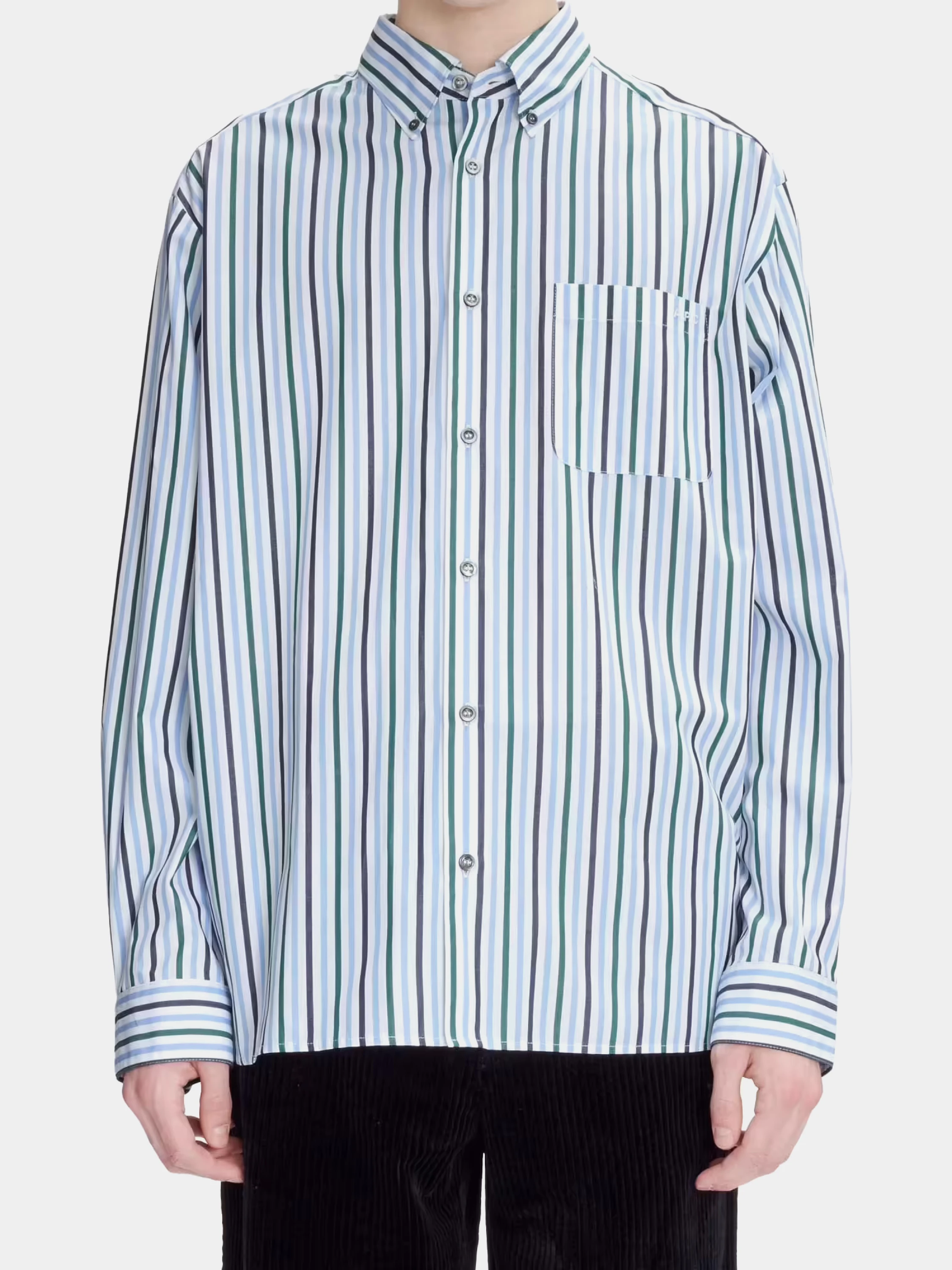 Рубашка A.P.C. Mateo Logo Dark Navy