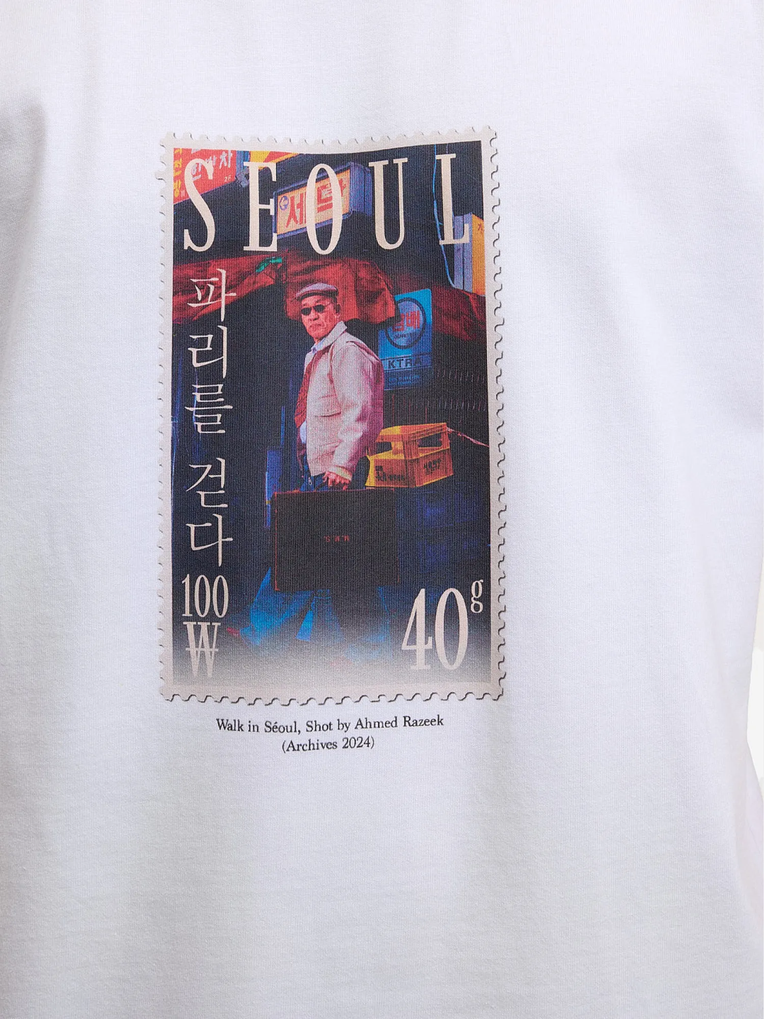Футболка Walk In Paris "Walk in Seoul" Stamp White