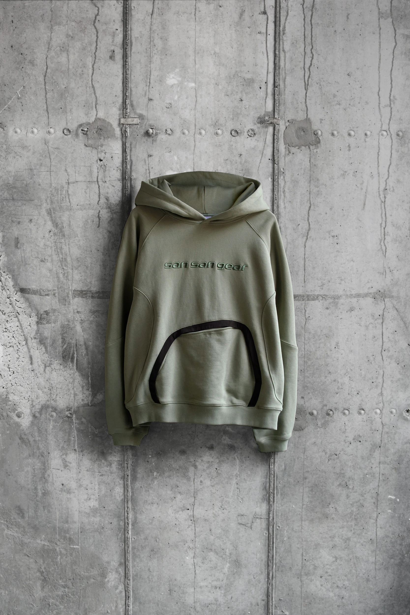 Худи SAN SAN GEAR Nylon Pocket Hoodie Green