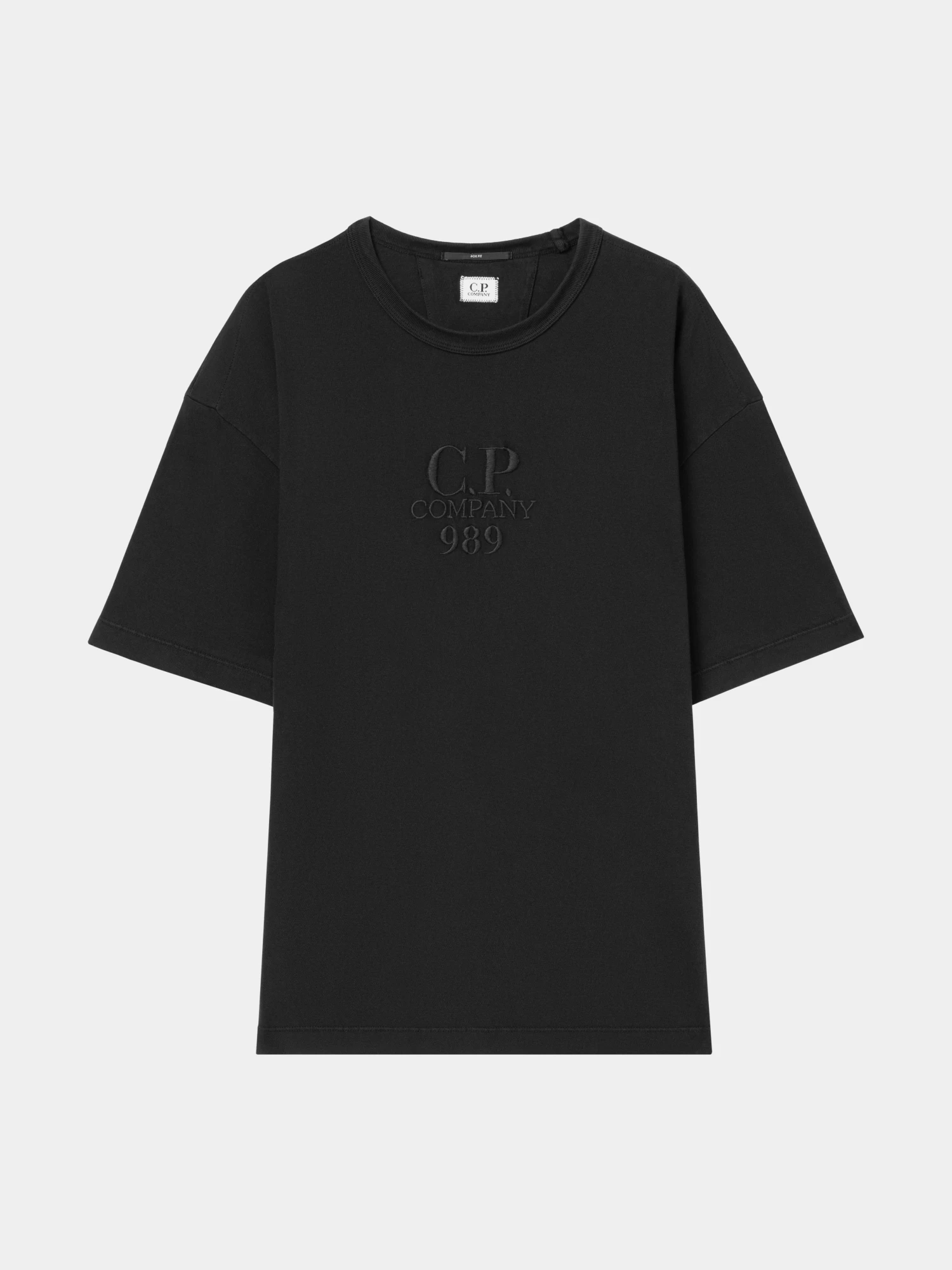 Футболка C.P. Company 20/1 Jersey Boxy Logo Black
