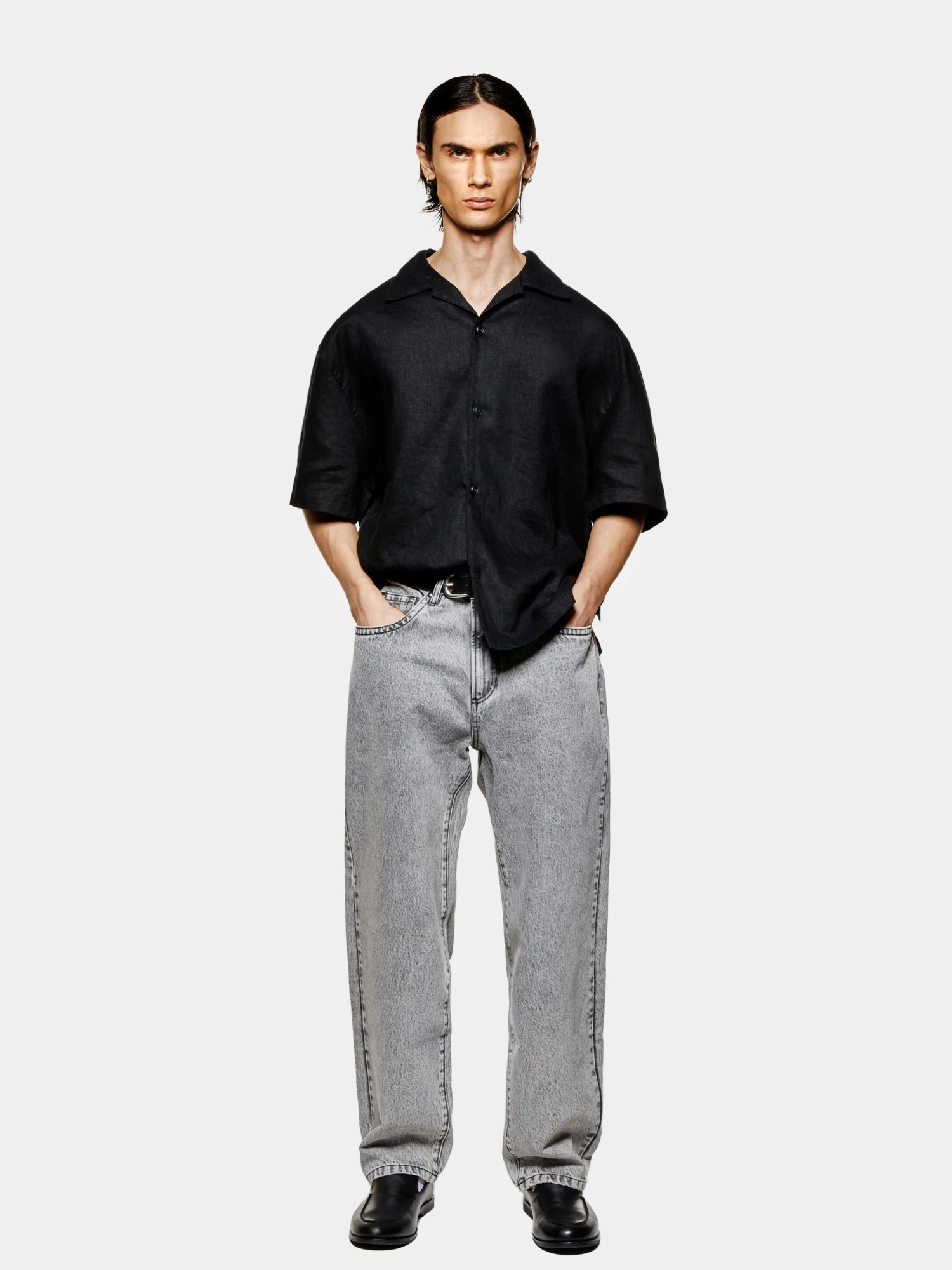 Рубашка MKI MIYUKI ZOKU Linen Vacation Black