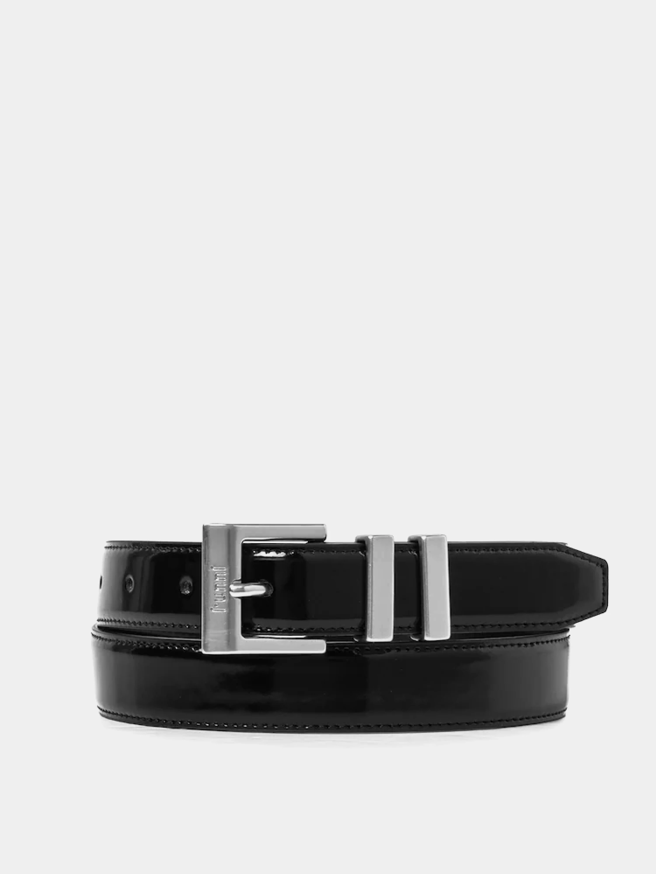 Ремень JUUN.J Basic Square Buckle Leather Belt Black