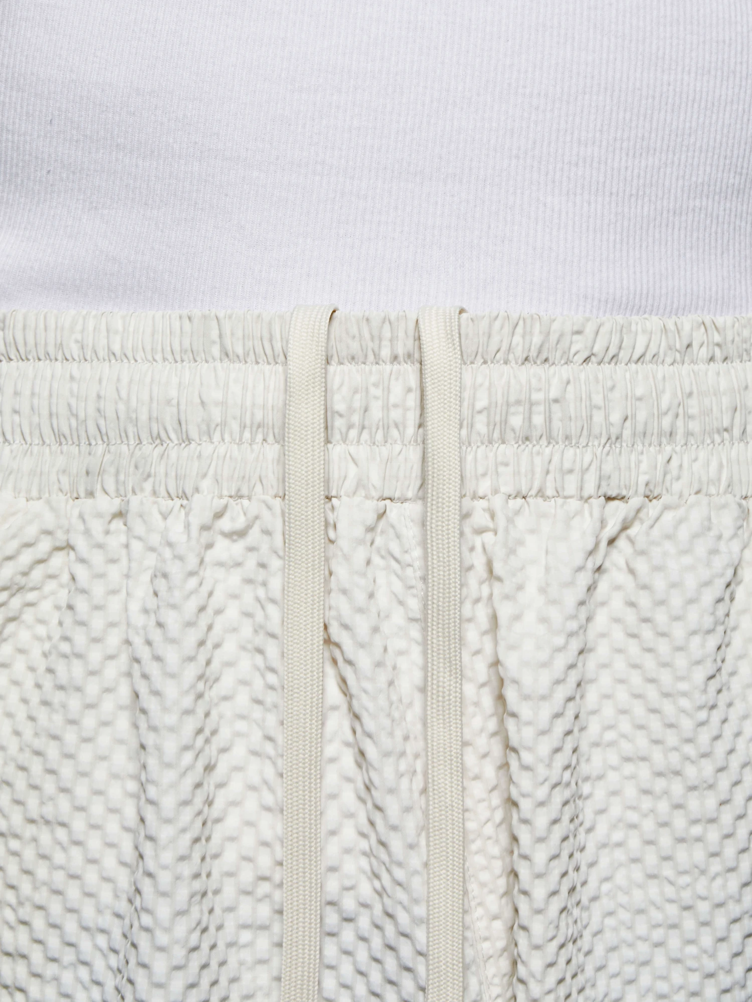 Брюки MKI MIYUKI ZOKU Seersucker Wide Leg Bone