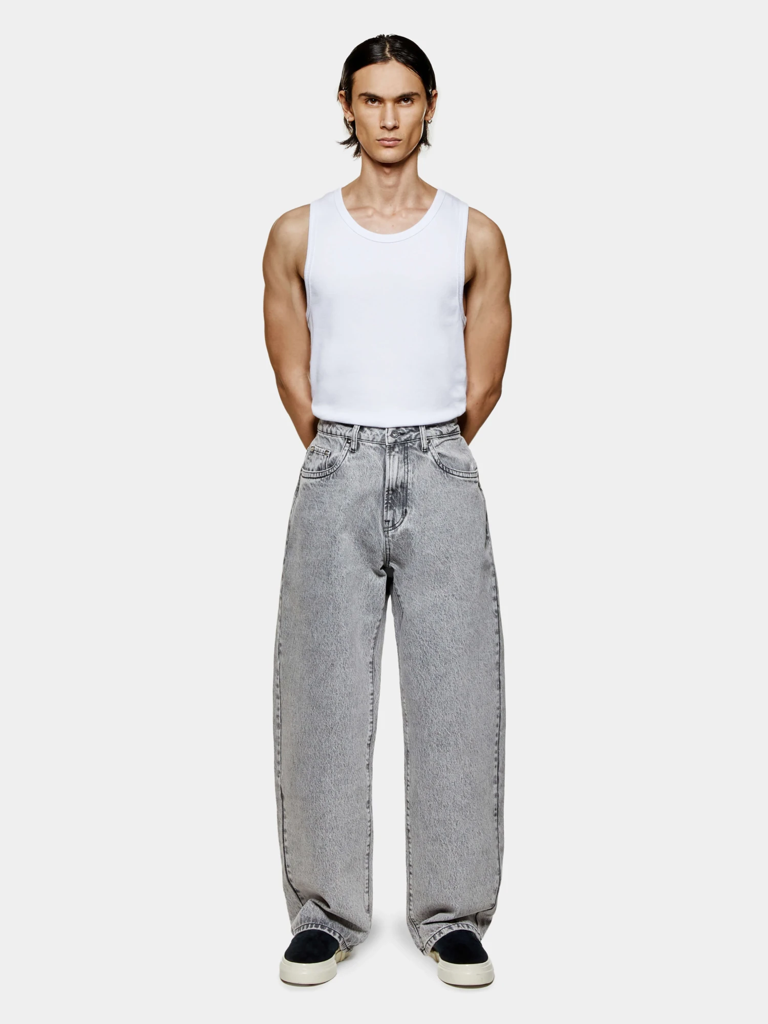 Джинсы MKI MIYUKI ZOKU Denim Wide Leg Washed Black