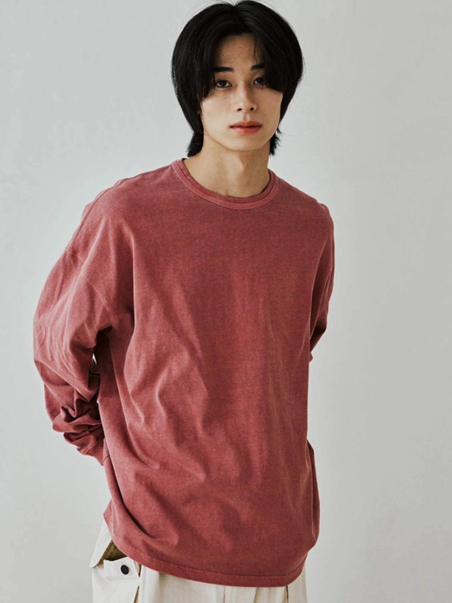 Лонгслив FrizmWORKS Og Pigment Dyeing L/S Pink