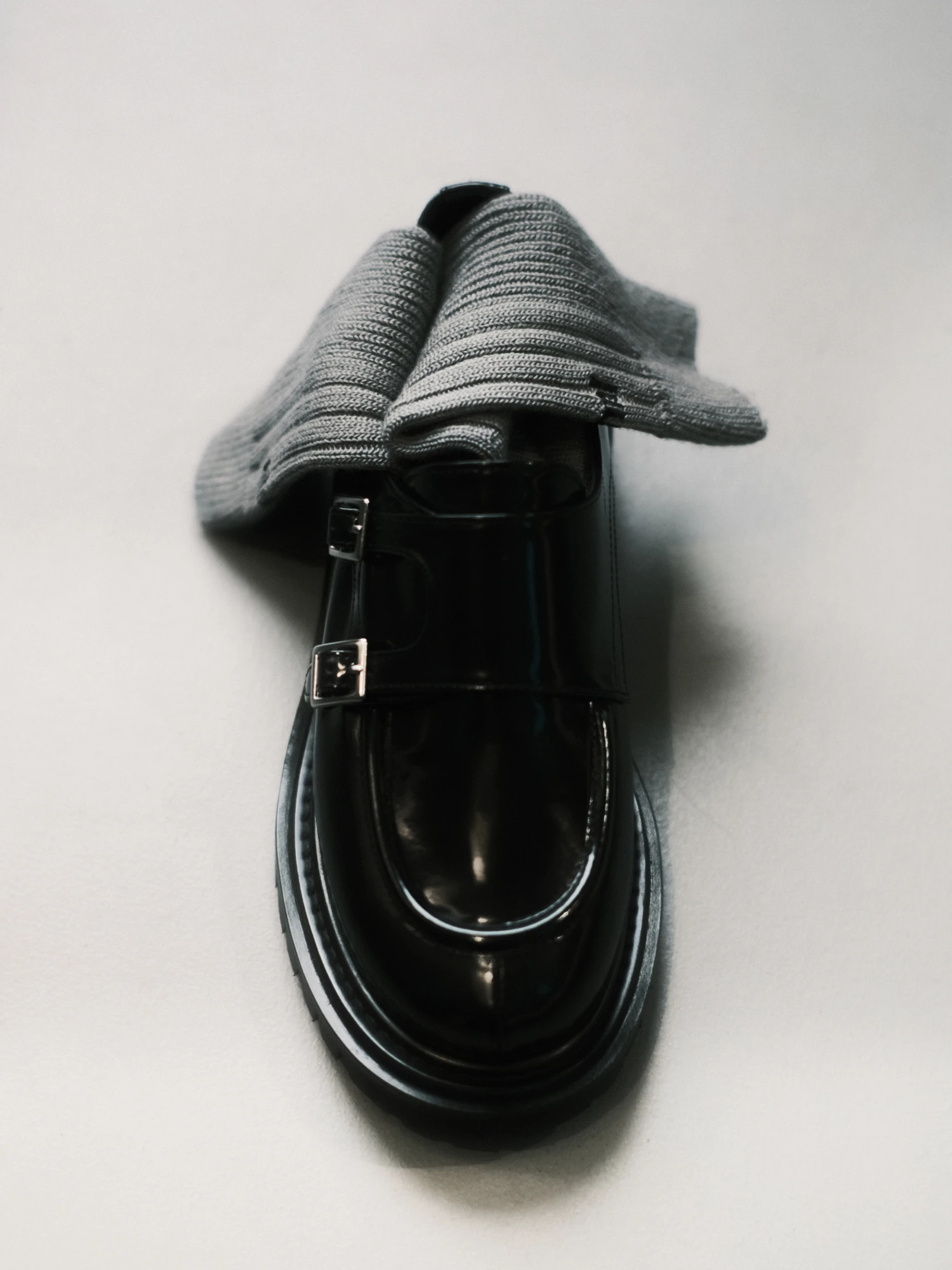 Лоферы JUUN.J Vibram Sole Loafers with Buckle Black