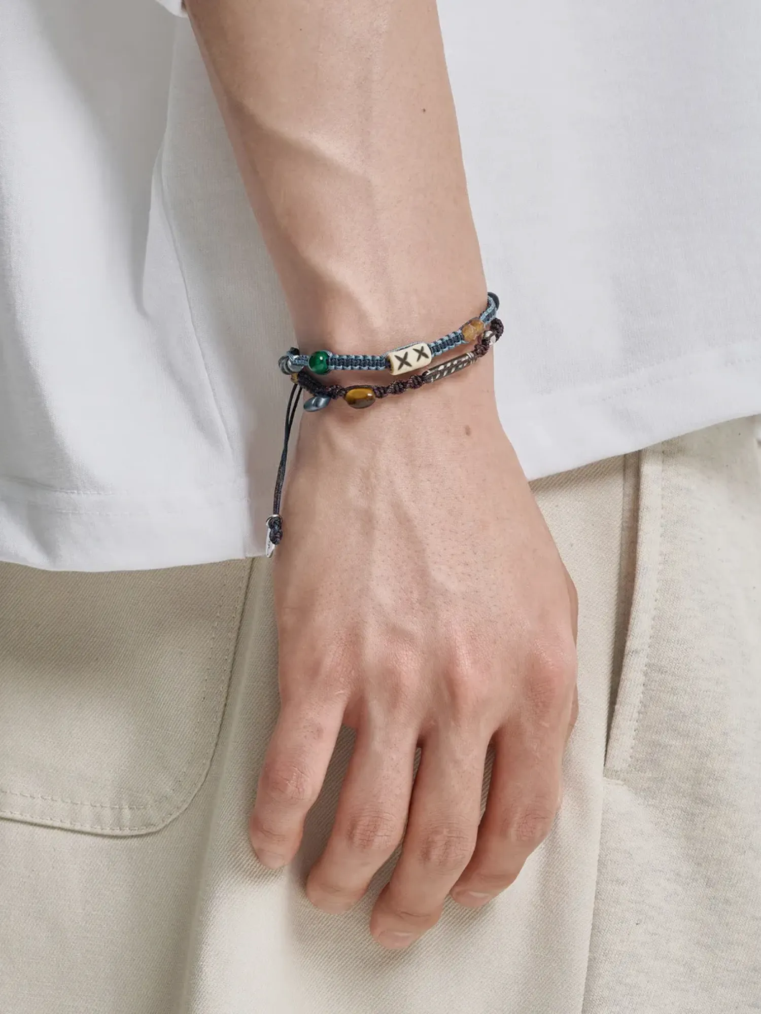 Браслет AJOBYAJO Wabisabi Knot Layered Blue