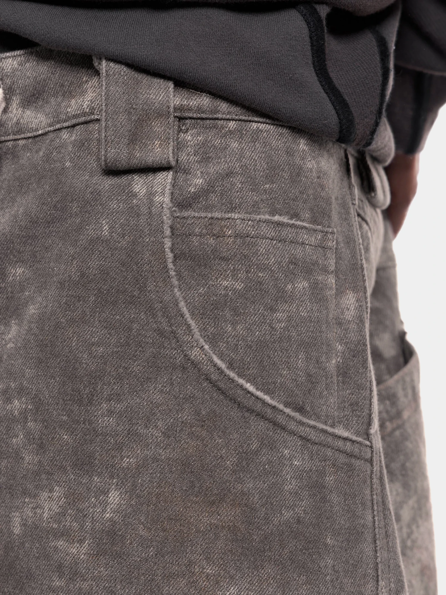 Шорты ARNODEFRANCE Concrete Denim Baggy Washed Black