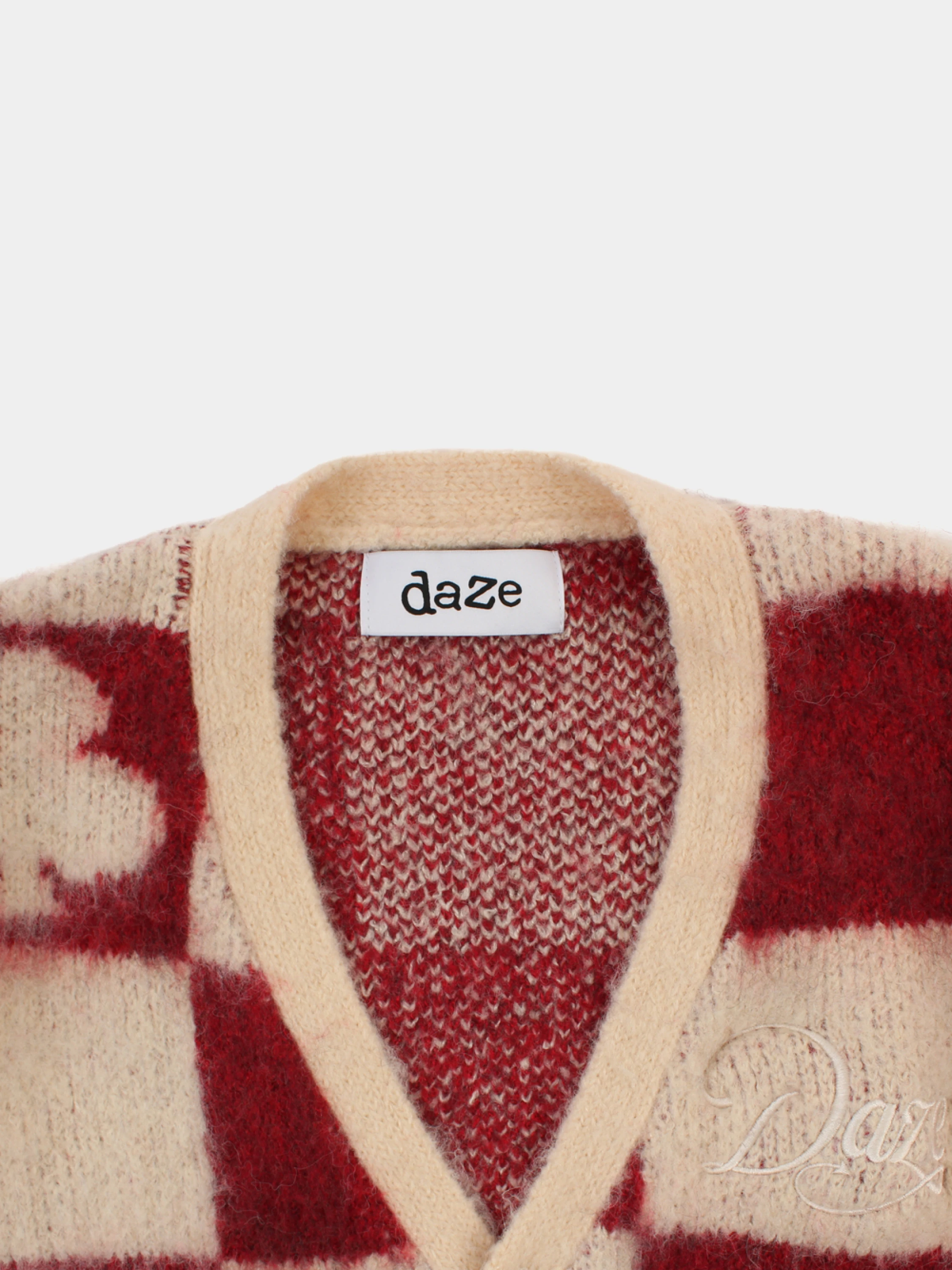 Кардиган DAZE Devil Logo Burgundy/Milky