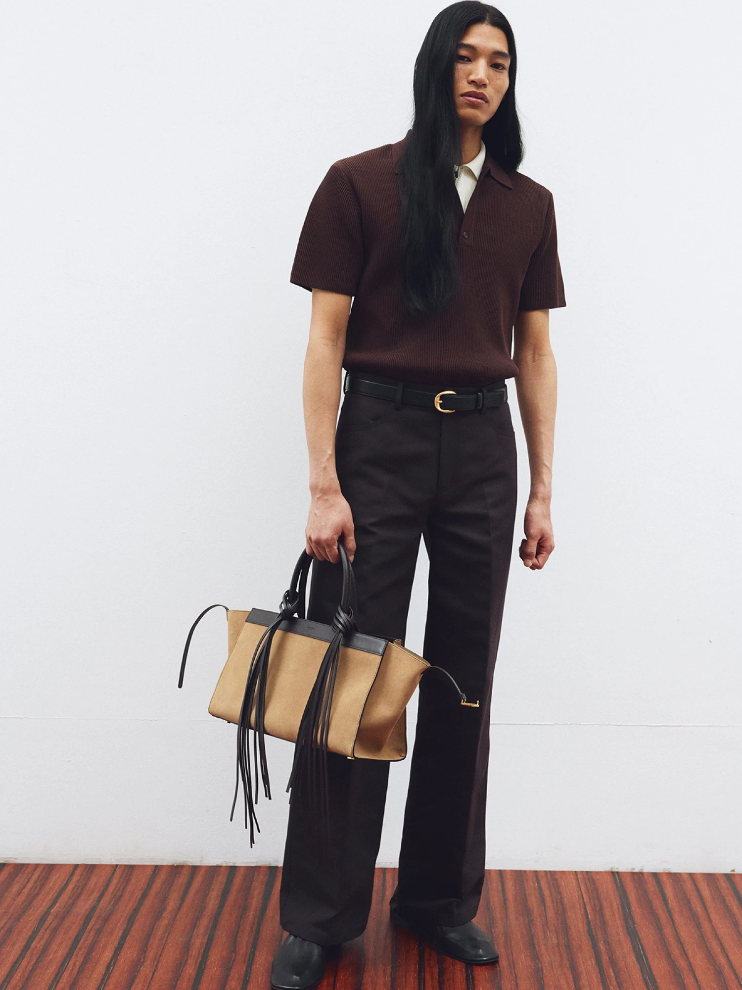 Поло Recto Compact Knit Classic Dark Brown