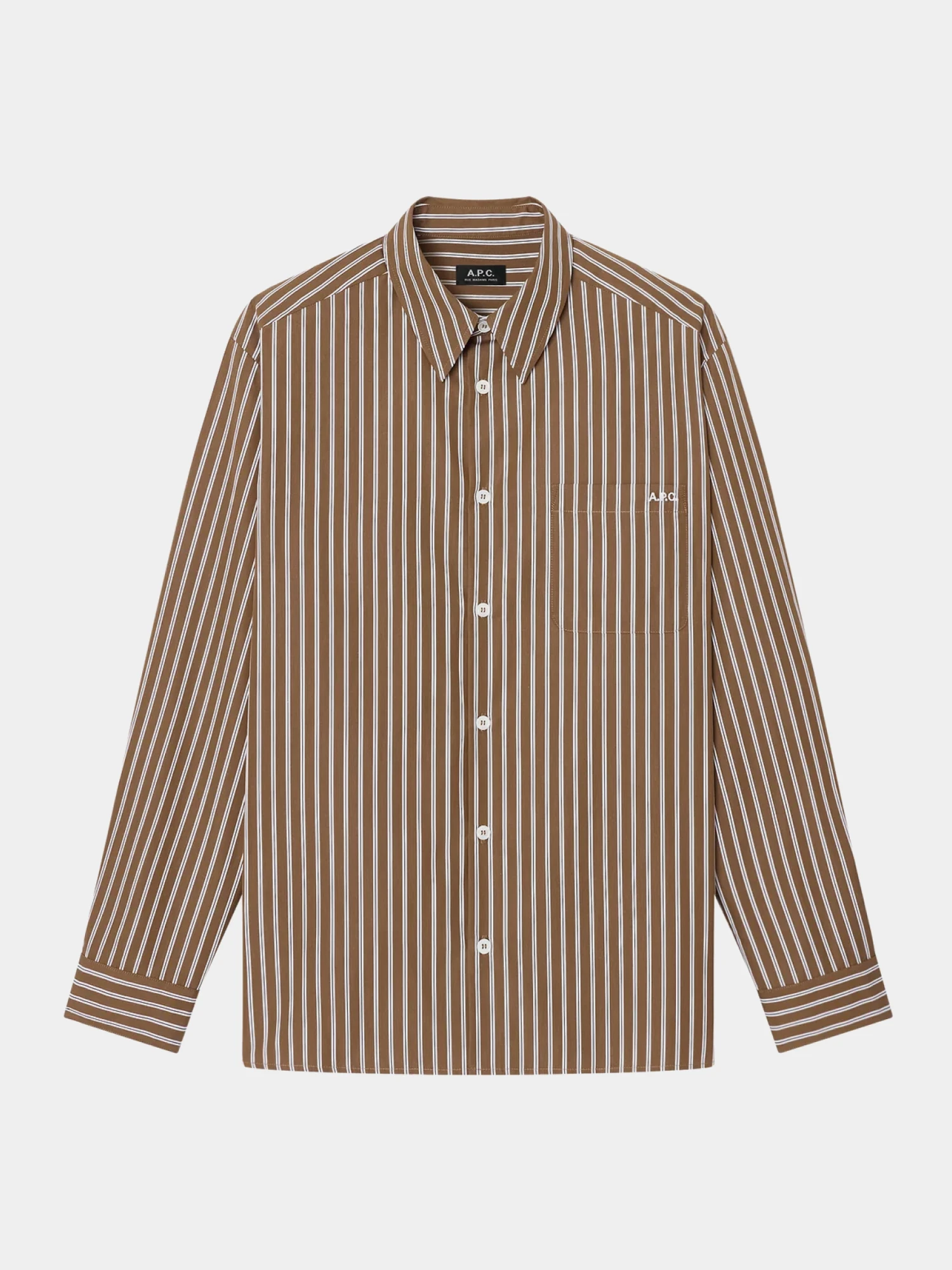 Рубашка A.P.C. Malo Logo Brown
