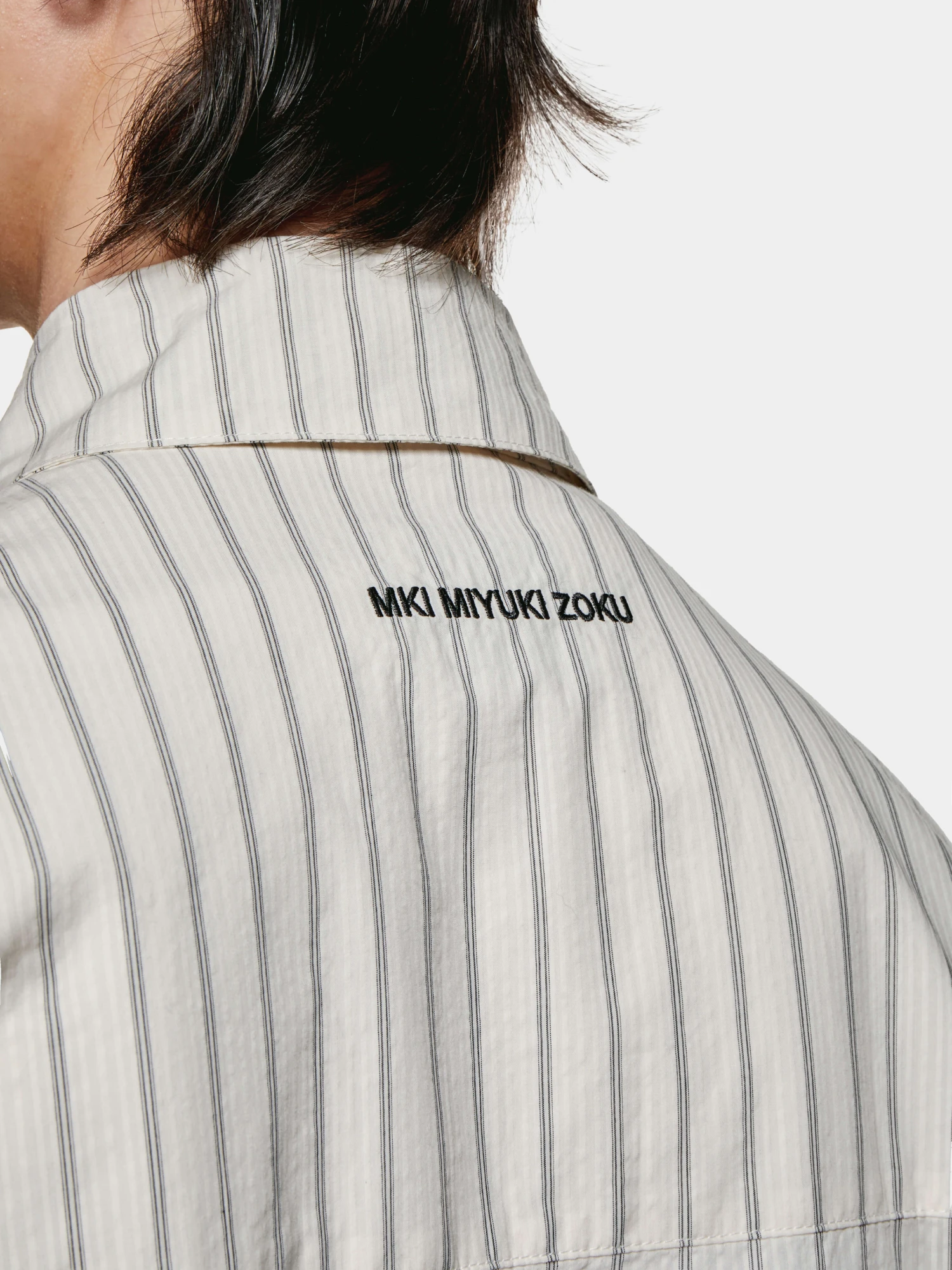 Рубашка MKI MIYUKI ZOKU Box Dress Off White Stripe