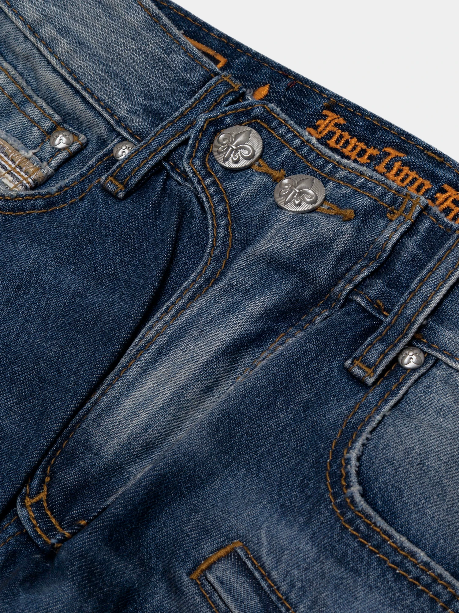 Джинсы 424 x Rock Revival RR Moto Pant Dark Washing