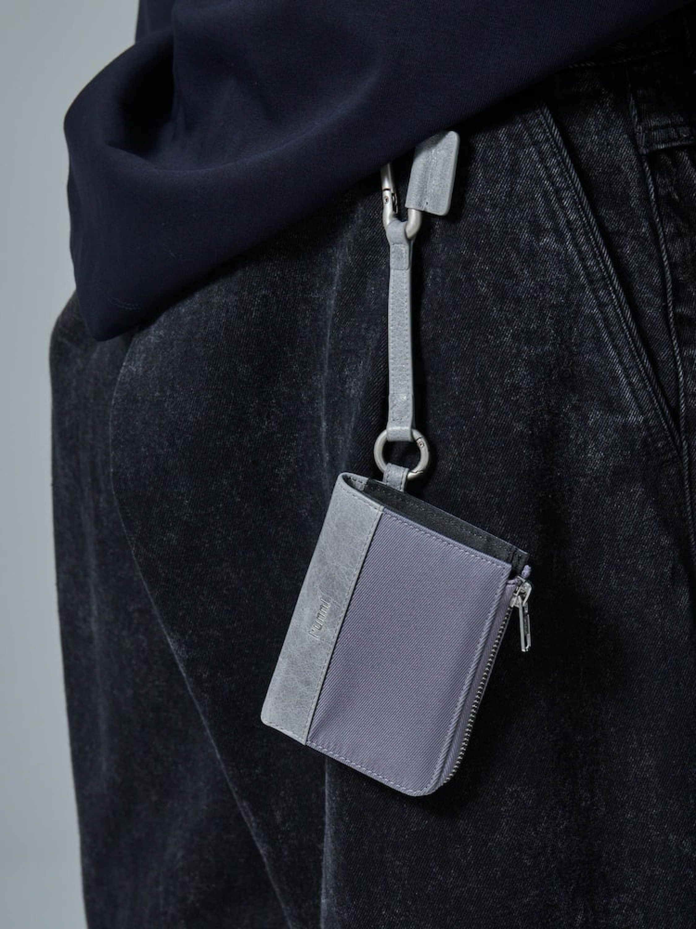 Кардхолдер JUUN.J Nylon Zip Card Holder Grey