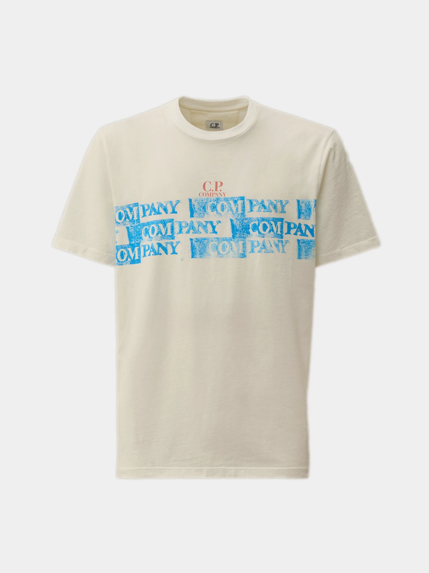 Футболка C.P. Company 24/1 Jersey Front Logo Gauze White