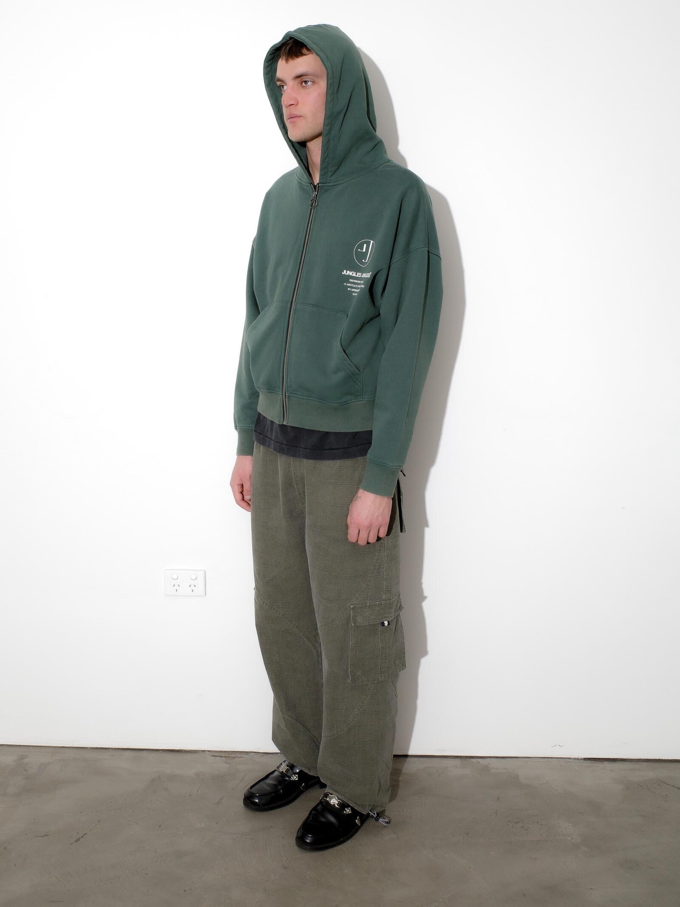 Зип-худи Jungles Jungles Appointment Only Vintage Wash Green
