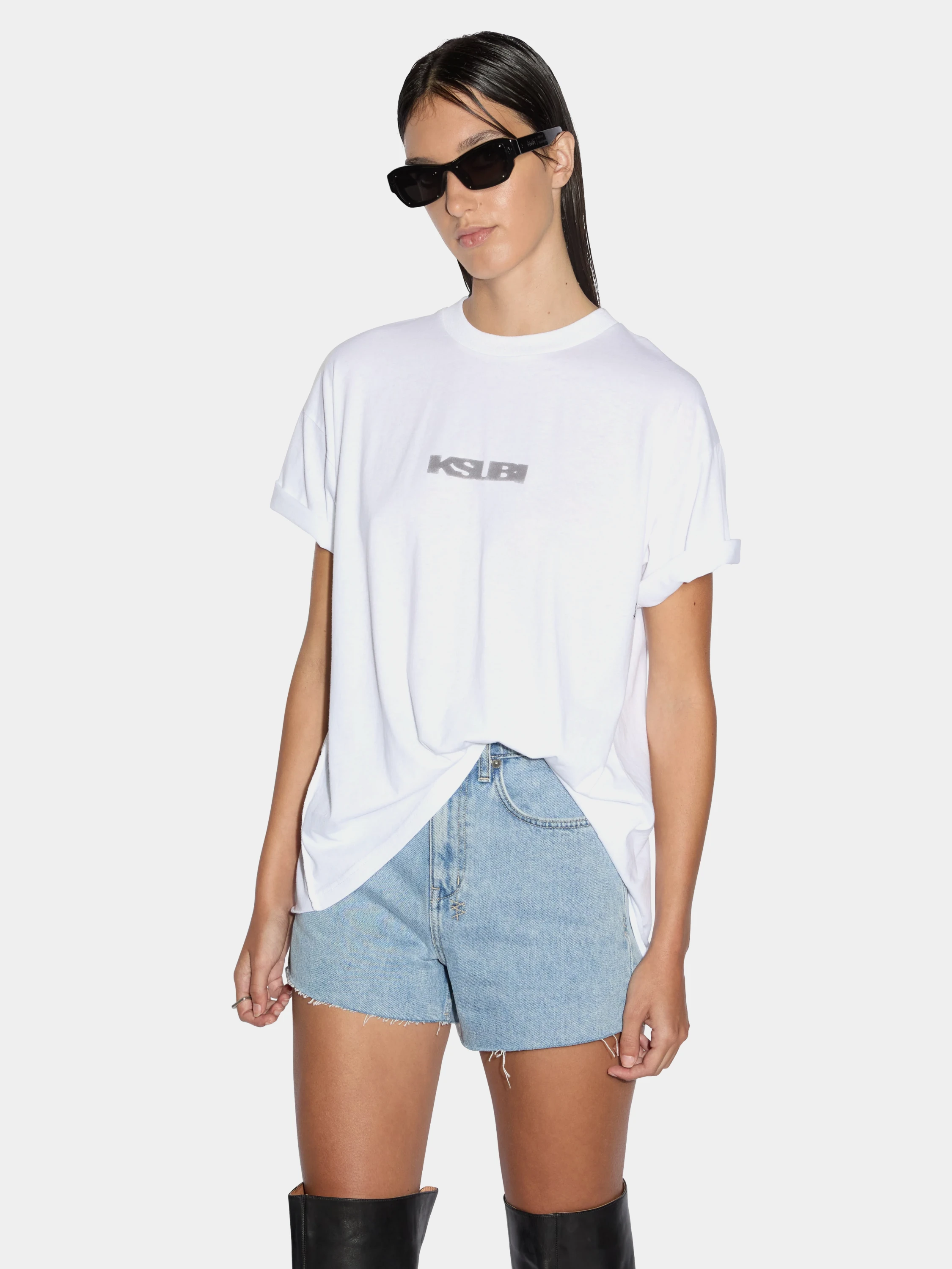 Женская футболка Ksubi Sott Og Ss Sliced Tee White