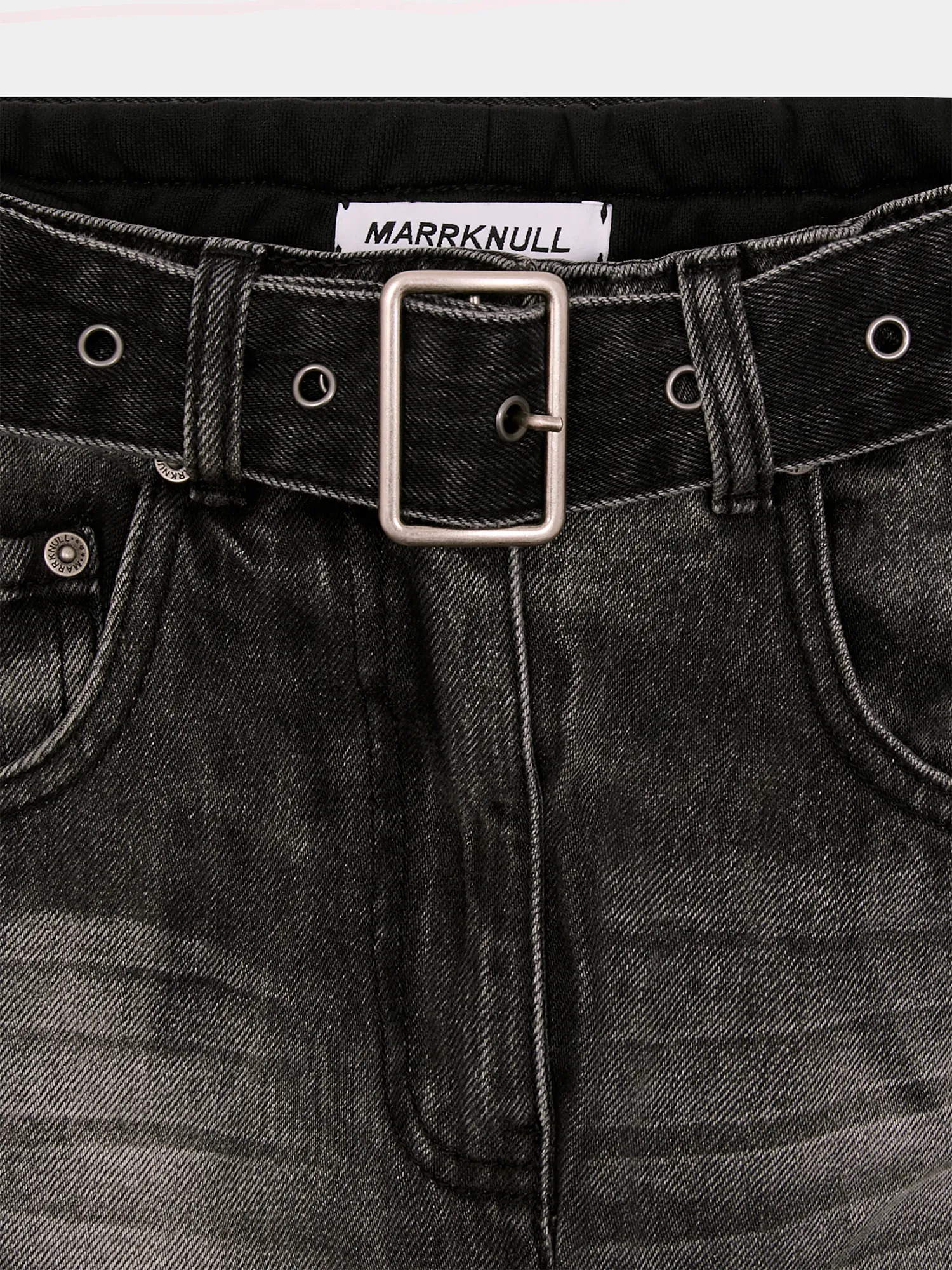 Женские джинсы MARRKNULL Dislocation Patchwork Black
