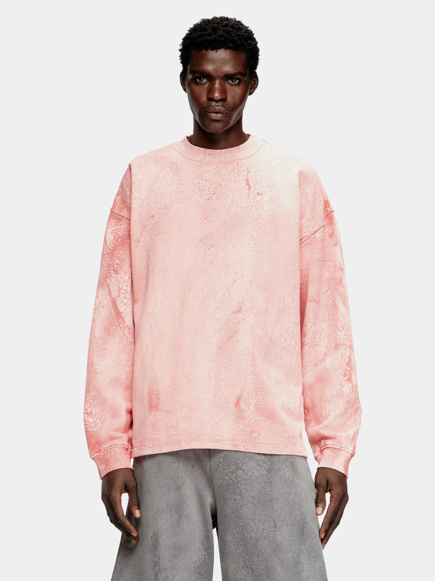 Свитшот Diesel S-Baxt-T1 Felpa Pink