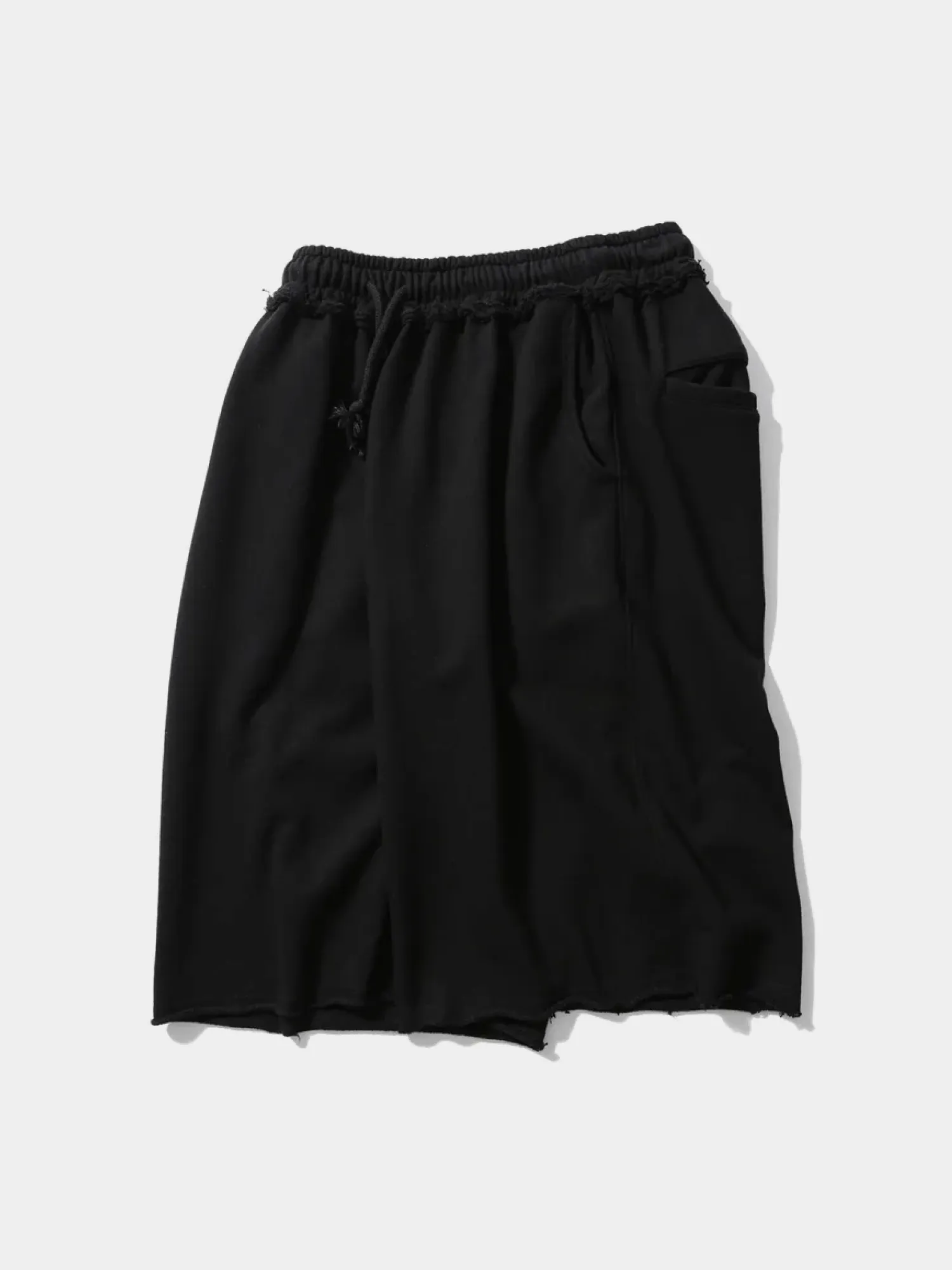 Шорты ANGLAN Raw Edge Sweat Half Pants Black