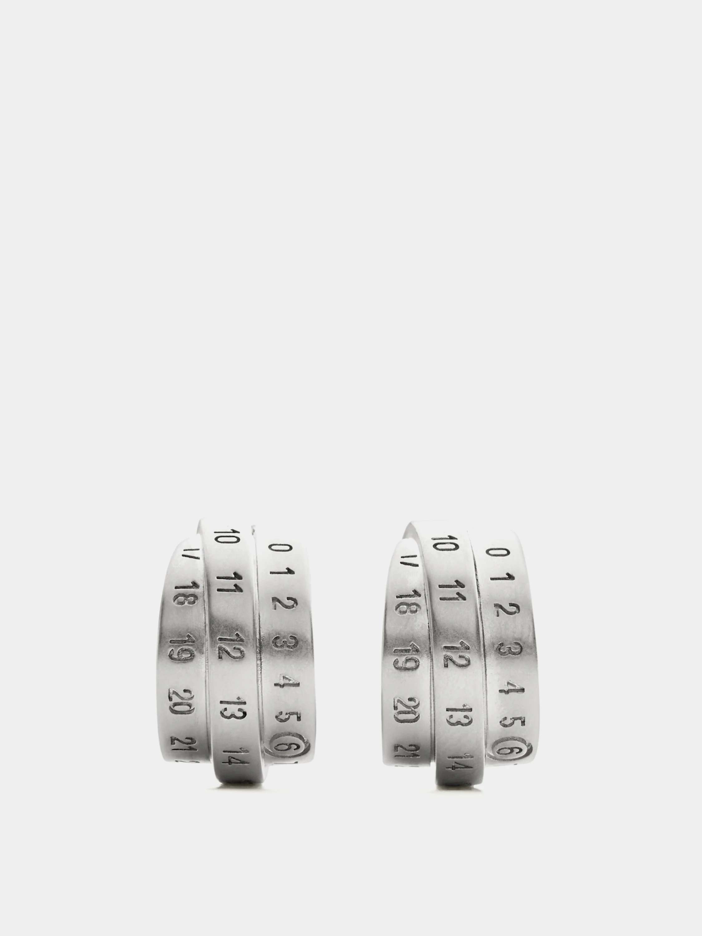 Серьги MM6 Maison Margiela Triple Logo Earrings