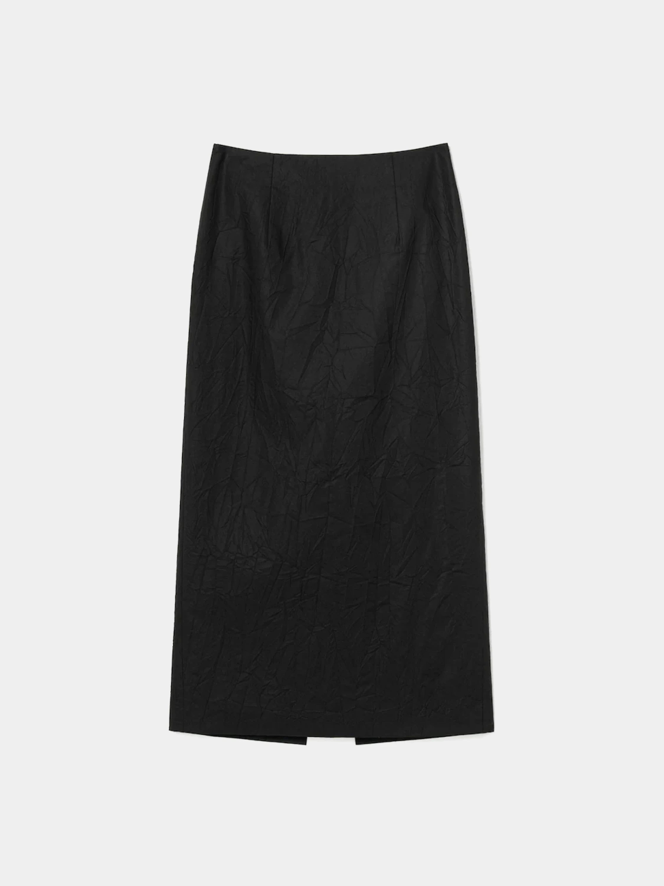 Женская юбка JUUN.J Crinkled Long Slit Skirt Black