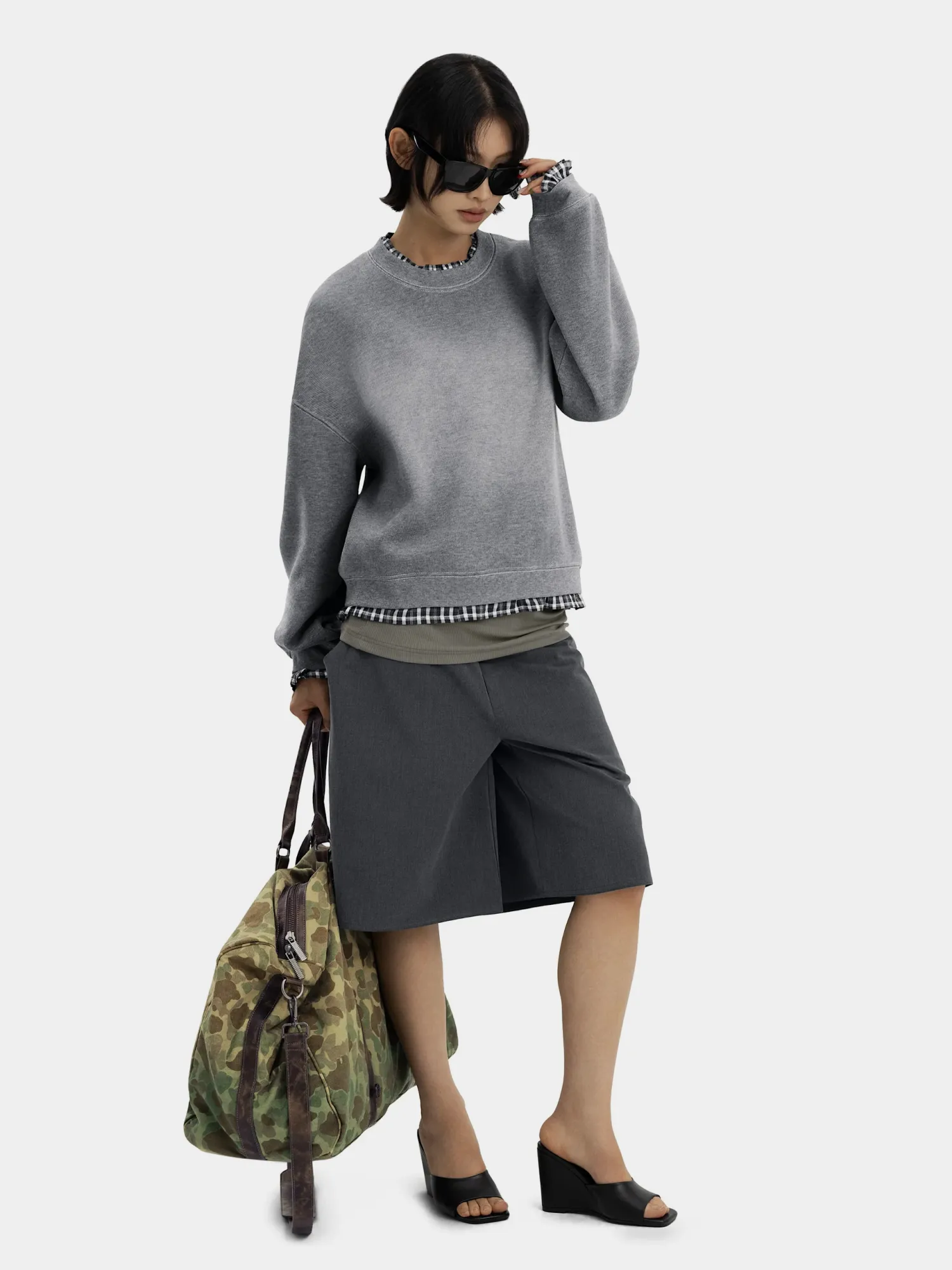 Свитшот MADFRENZY LAYERED Grey