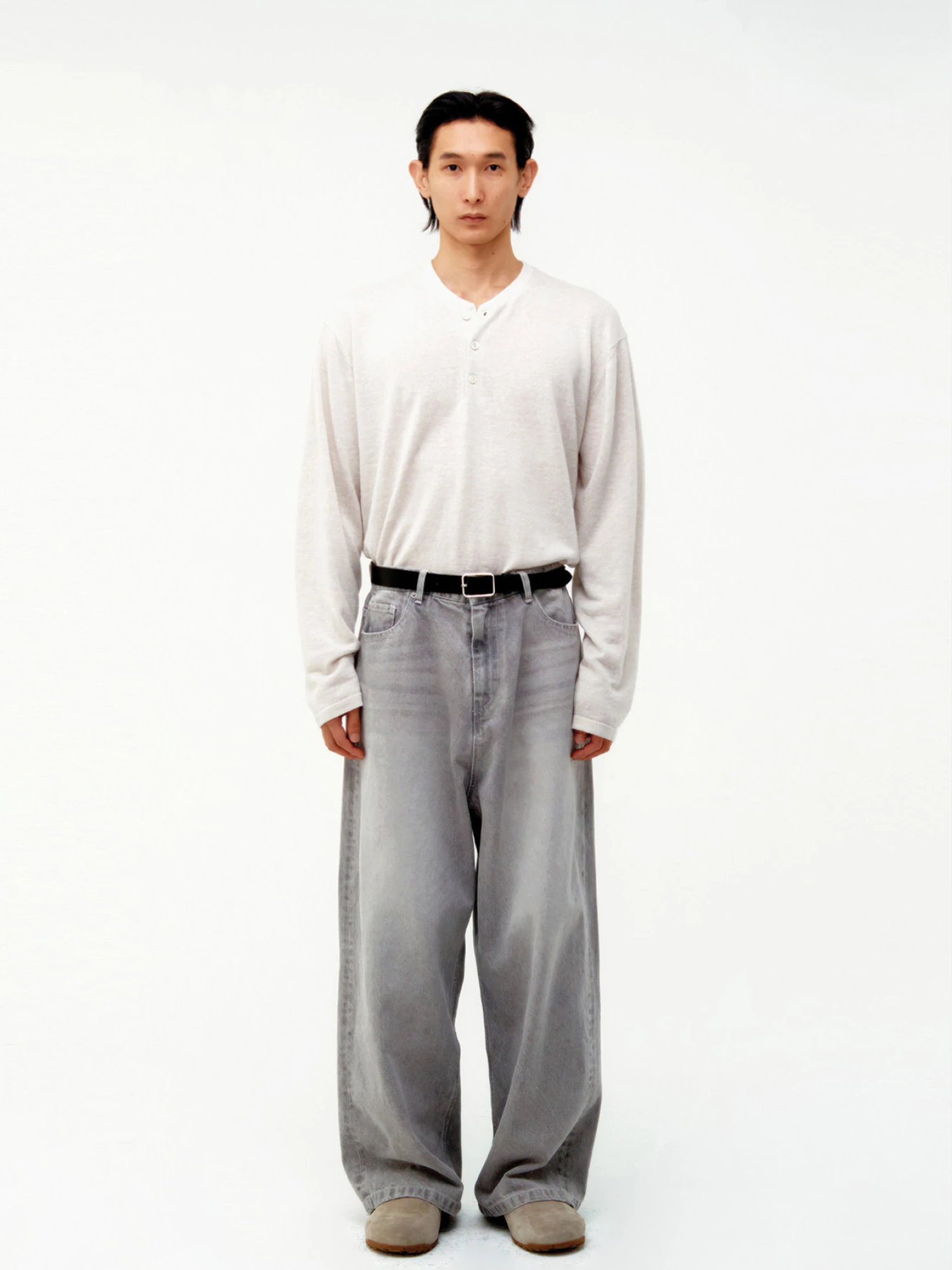 Джинсы COOR Wide-Leg Washing Ice Gray