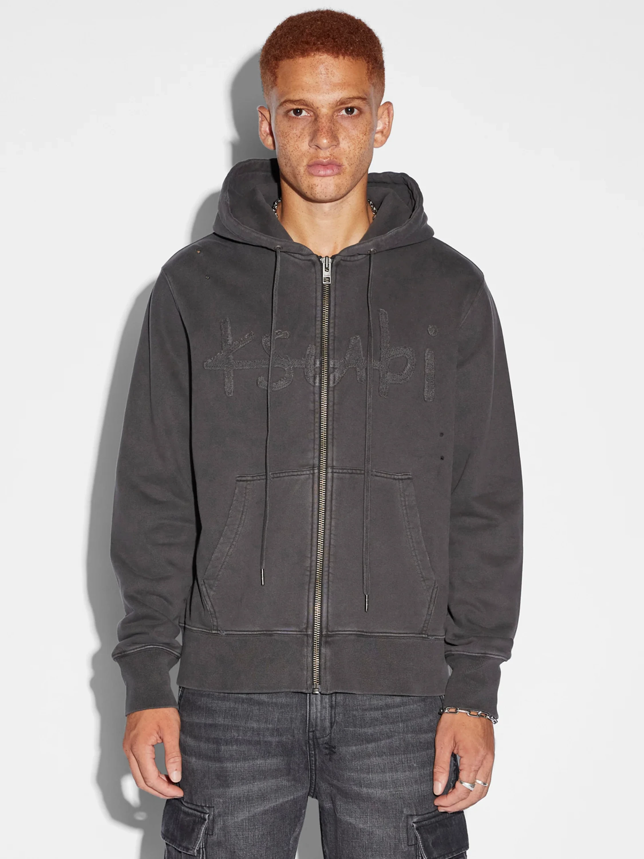 Зип-худи Ksubi Kash Thru Hoodie Faded Black
