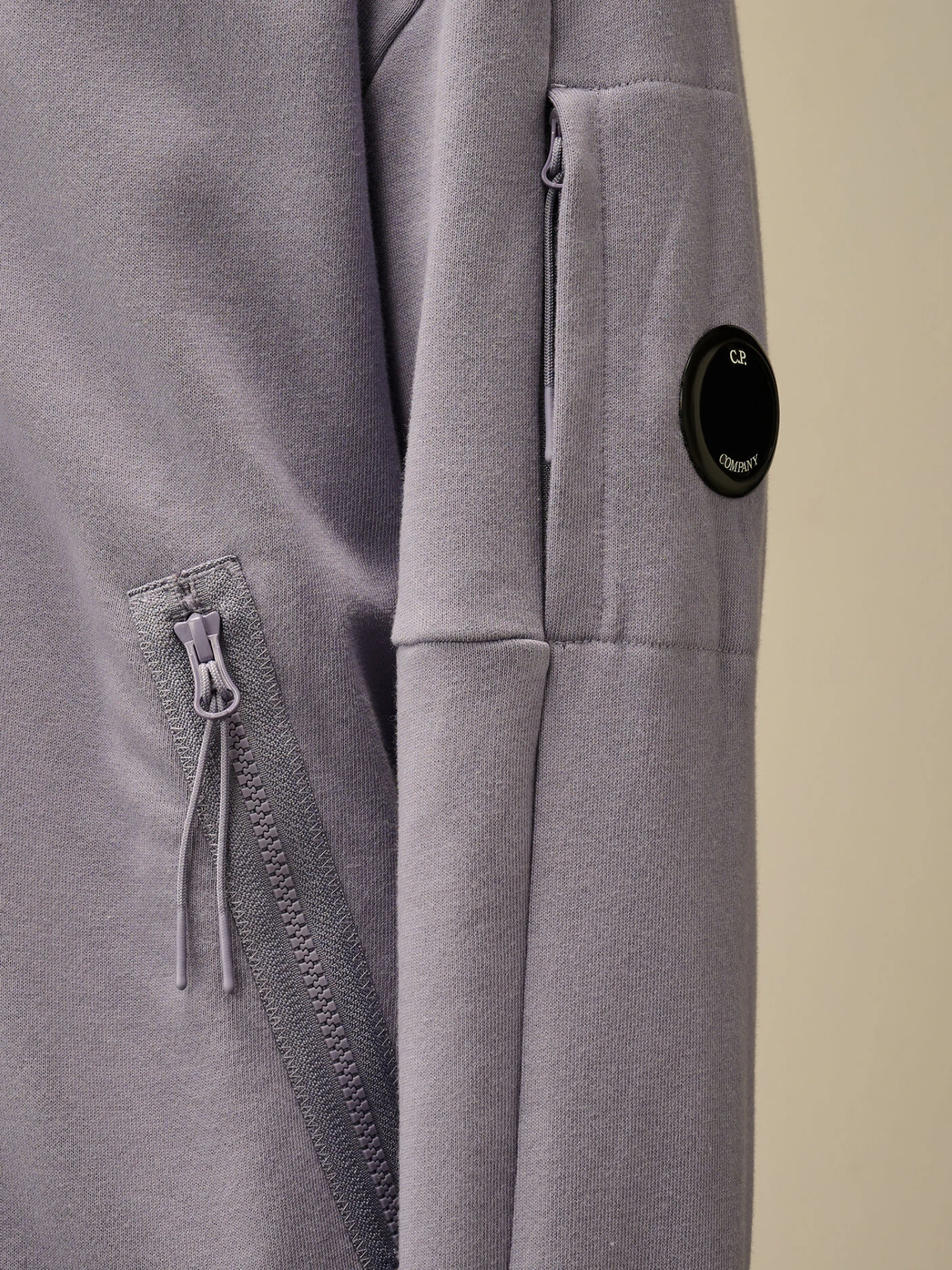 Зип-худи C.P. Company Diagonal Raised Fleece Lavander Violet