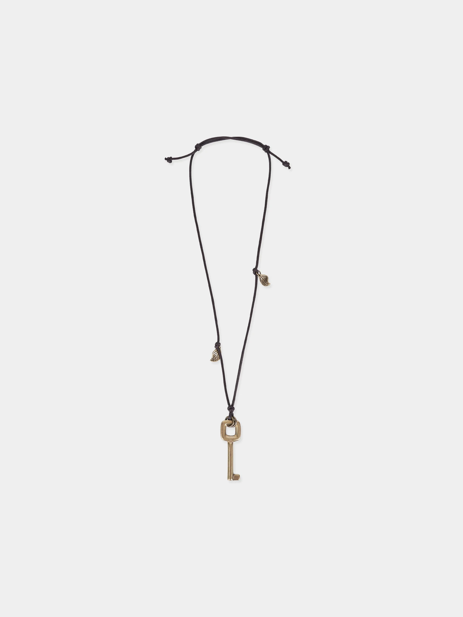 Ожерелье AFTER PRAY Safari Key Leaf Antique Gold