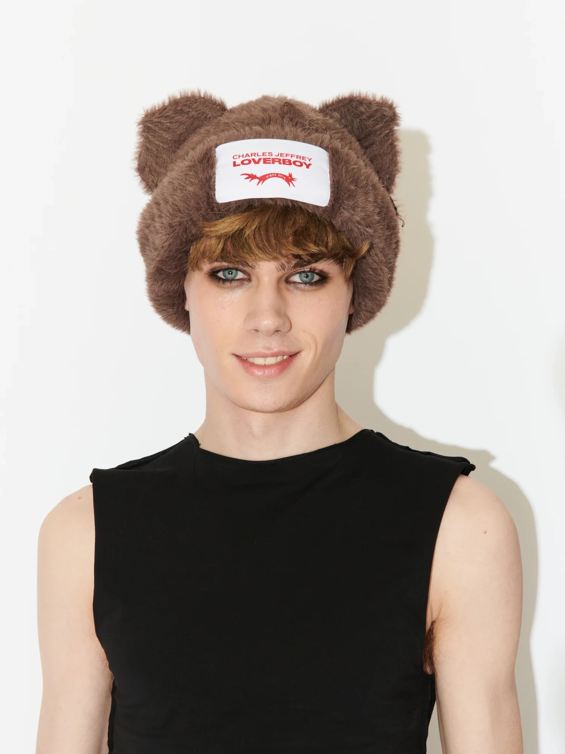 Шапка Charles Jeffrey Loverboy Fluffy Chunky Ears Brown
