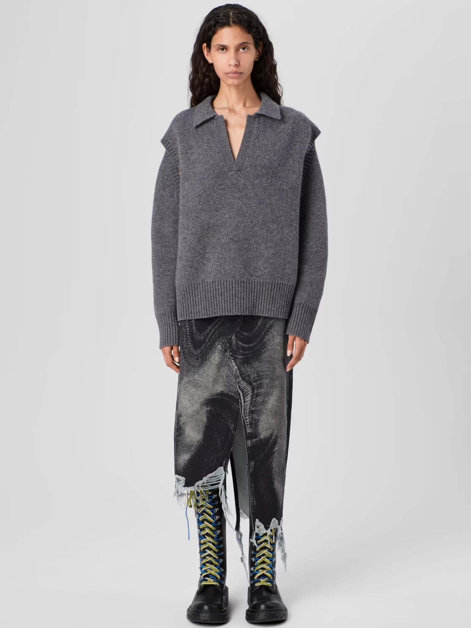 Женская юбка CAMPERLAB Asymmetric Denim Black/Gray