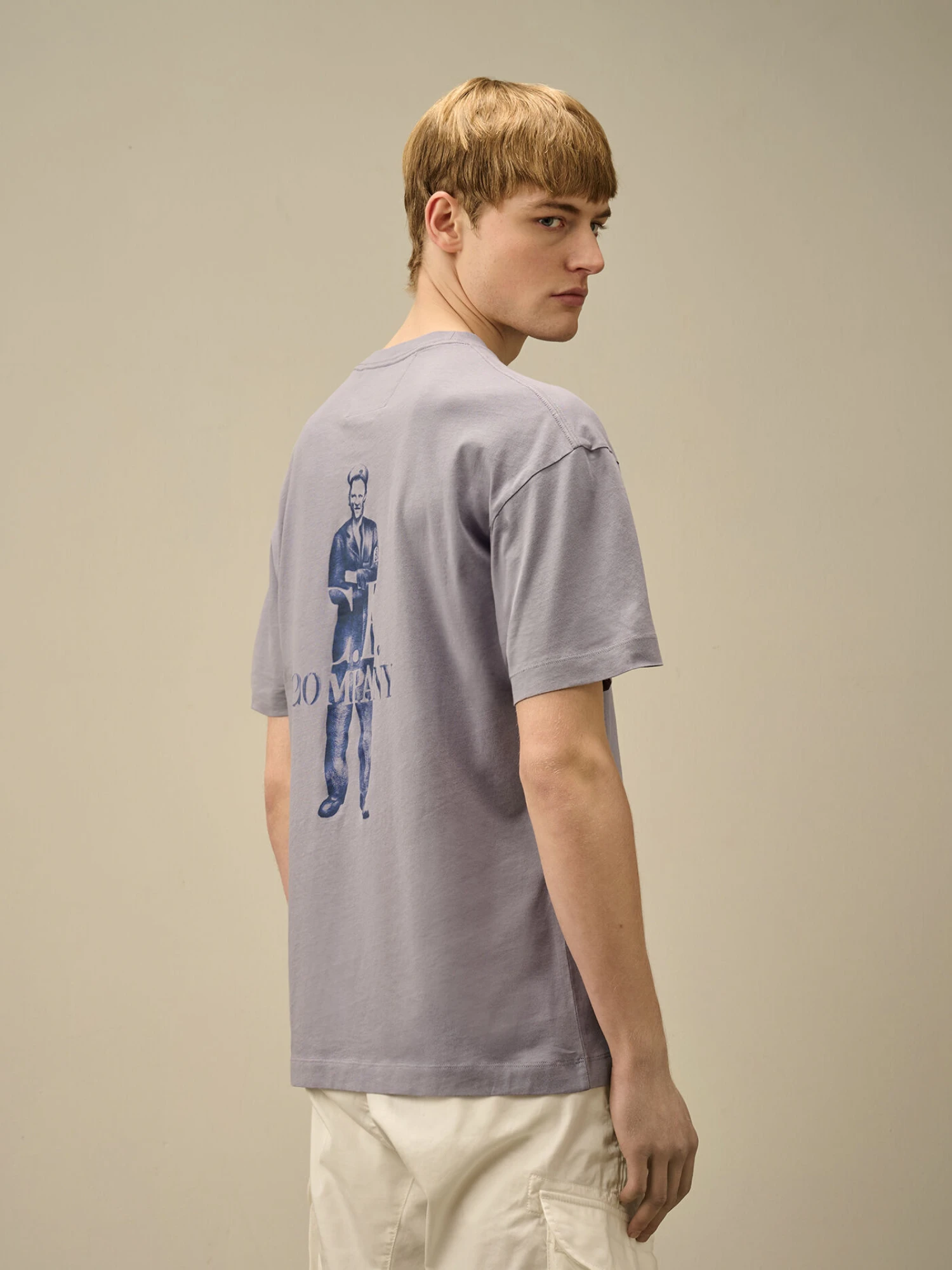 Футболка C.P. Company 30/1 Jersey Logo Lavander Violet