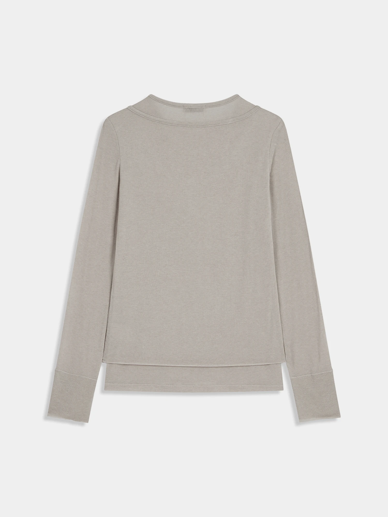Женский лонгслив OPEN YY Layered Henley Lounge Beige