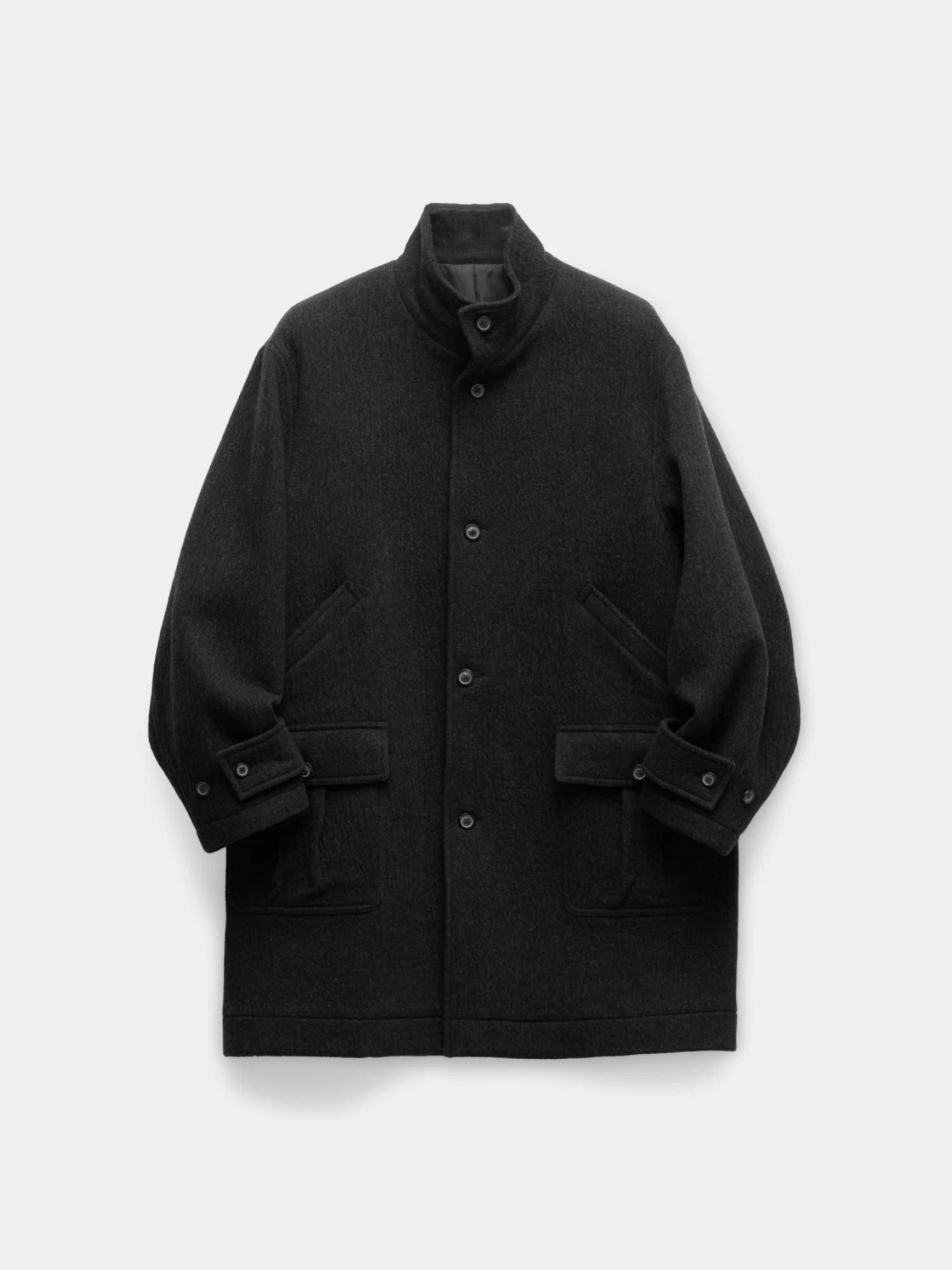 Пальто COOR Cashmere Blend Stand Collar Charcoal