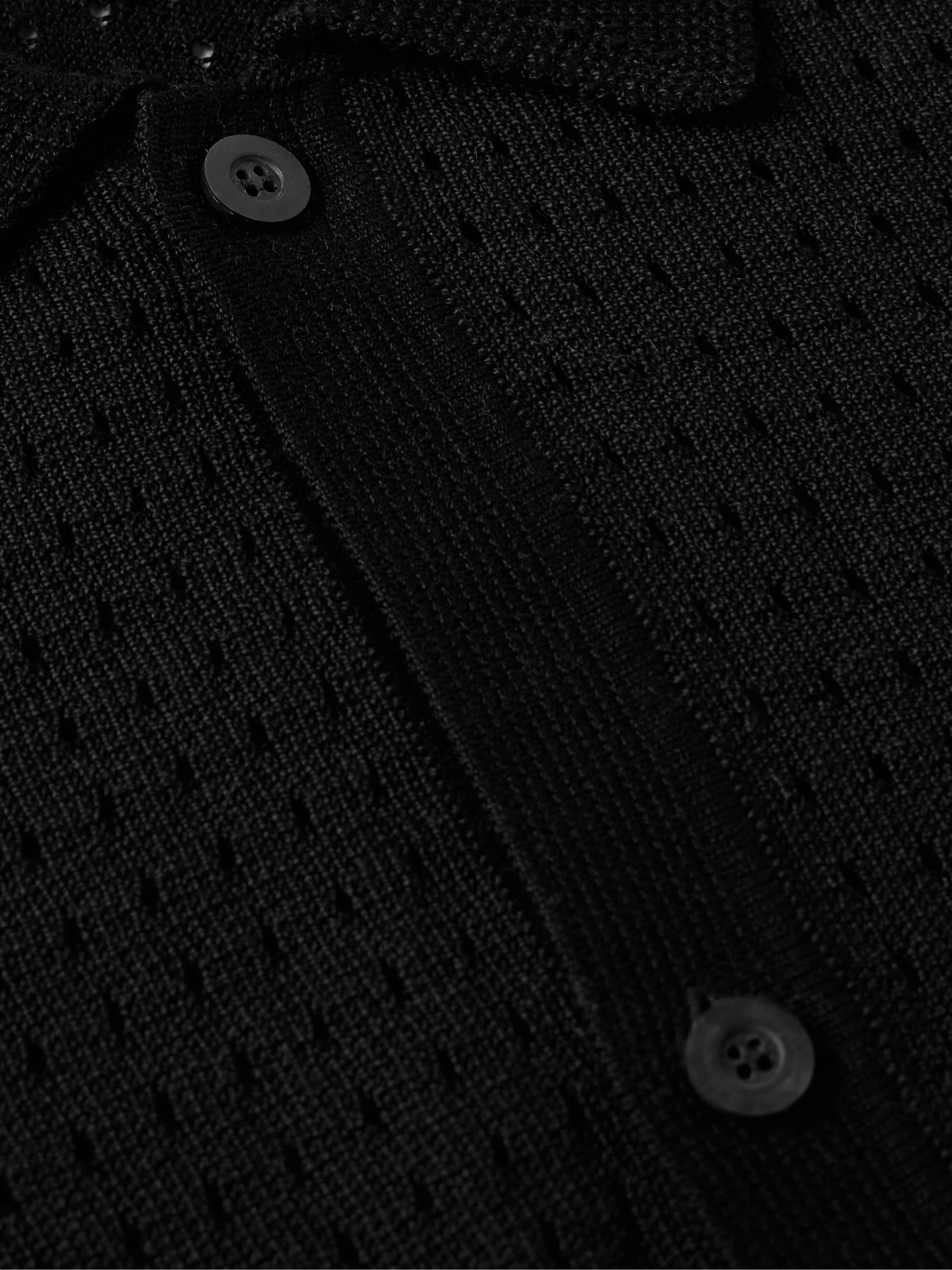 Рубашка Corridor Pointelle Buttondown Black