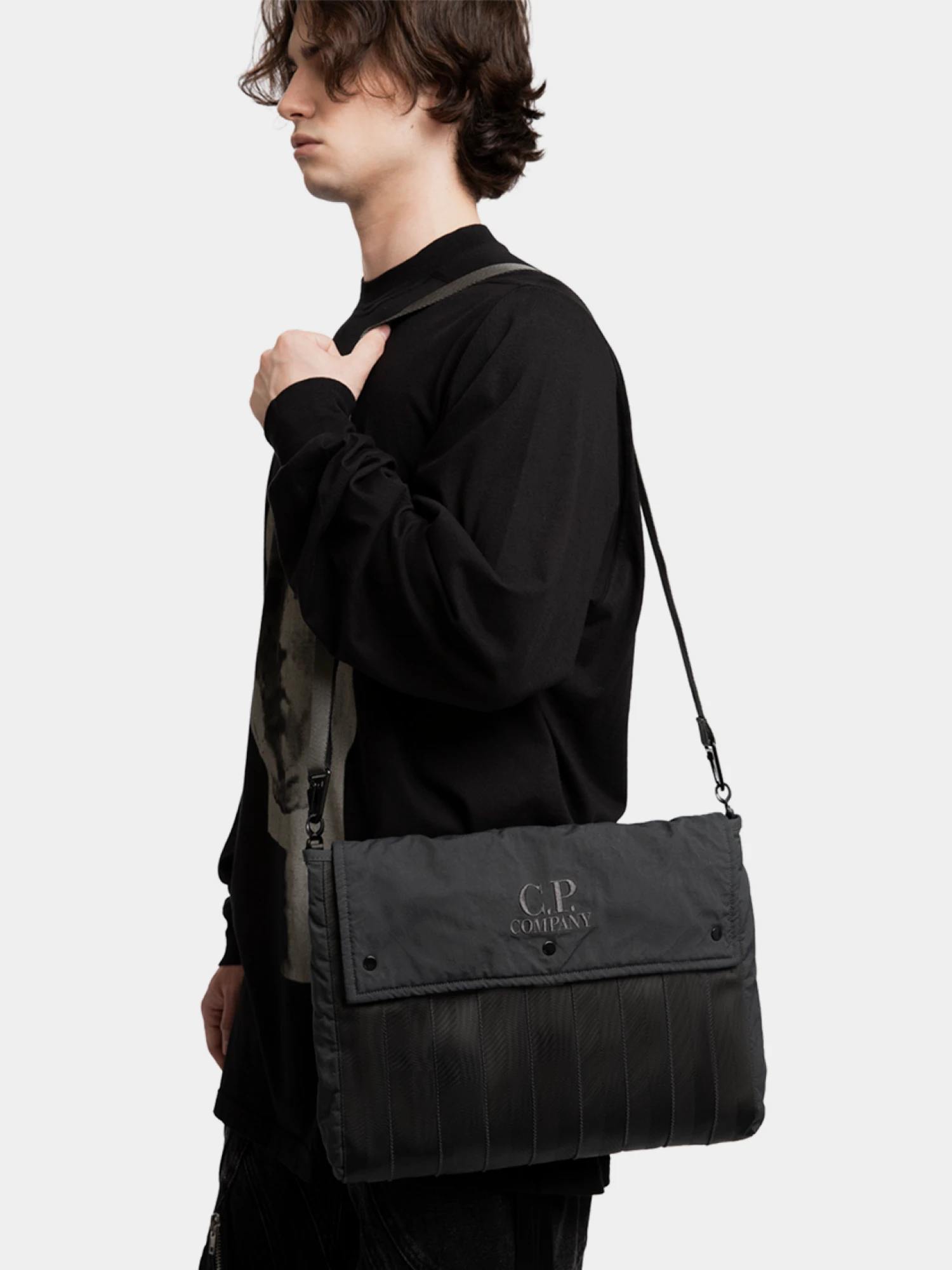 Сумка C.P. Company Herringbone Shoulder Dark Shadow